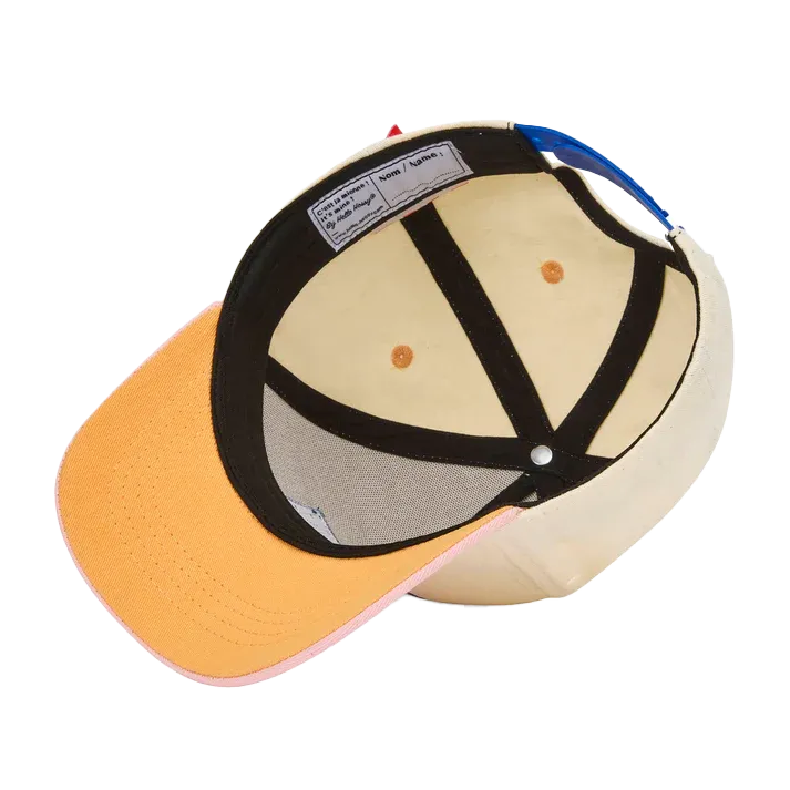 Bestickte Kappe aus Baumwoll-Mix Mehrfarbig