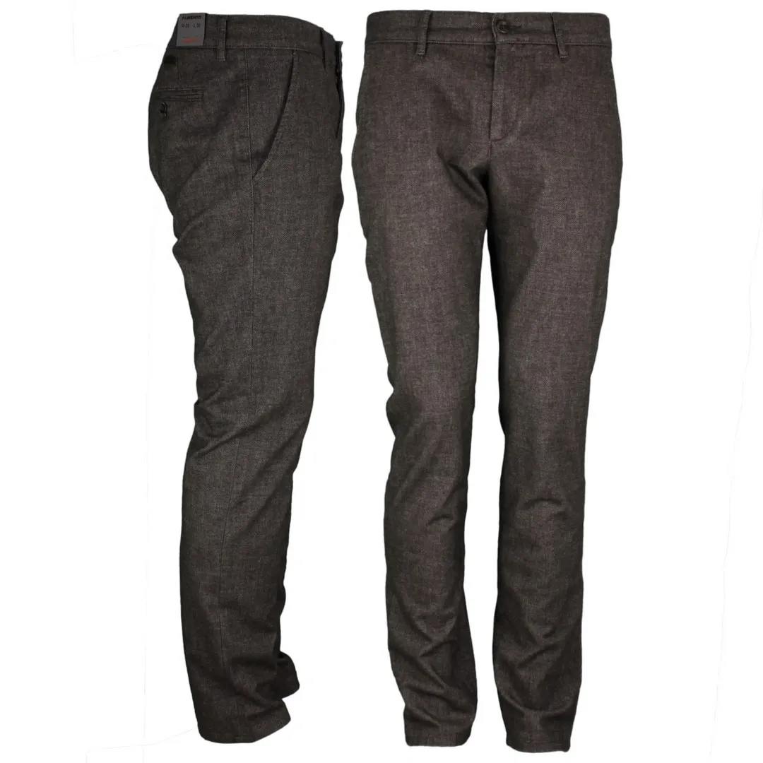 Alberto Herren Chino Hose Regular Fit braun unifarben 59871222 590