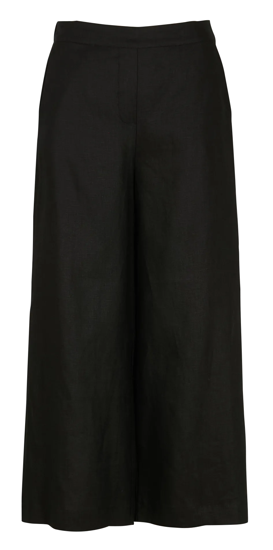 Weite Taillenhose aus Leinen Schwarz 241P-PANDI