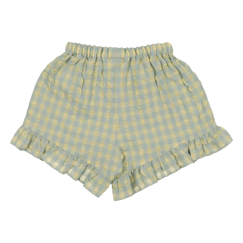 Kurze Hose aus Baumwollmischung mit Karomuster Gelb CANYON