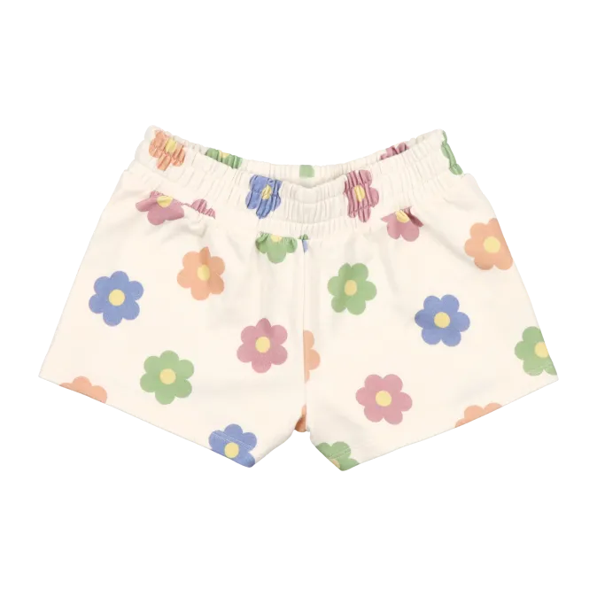 Kurze Margeriten aus Stretch-Baumwolle Weiss RANCHO