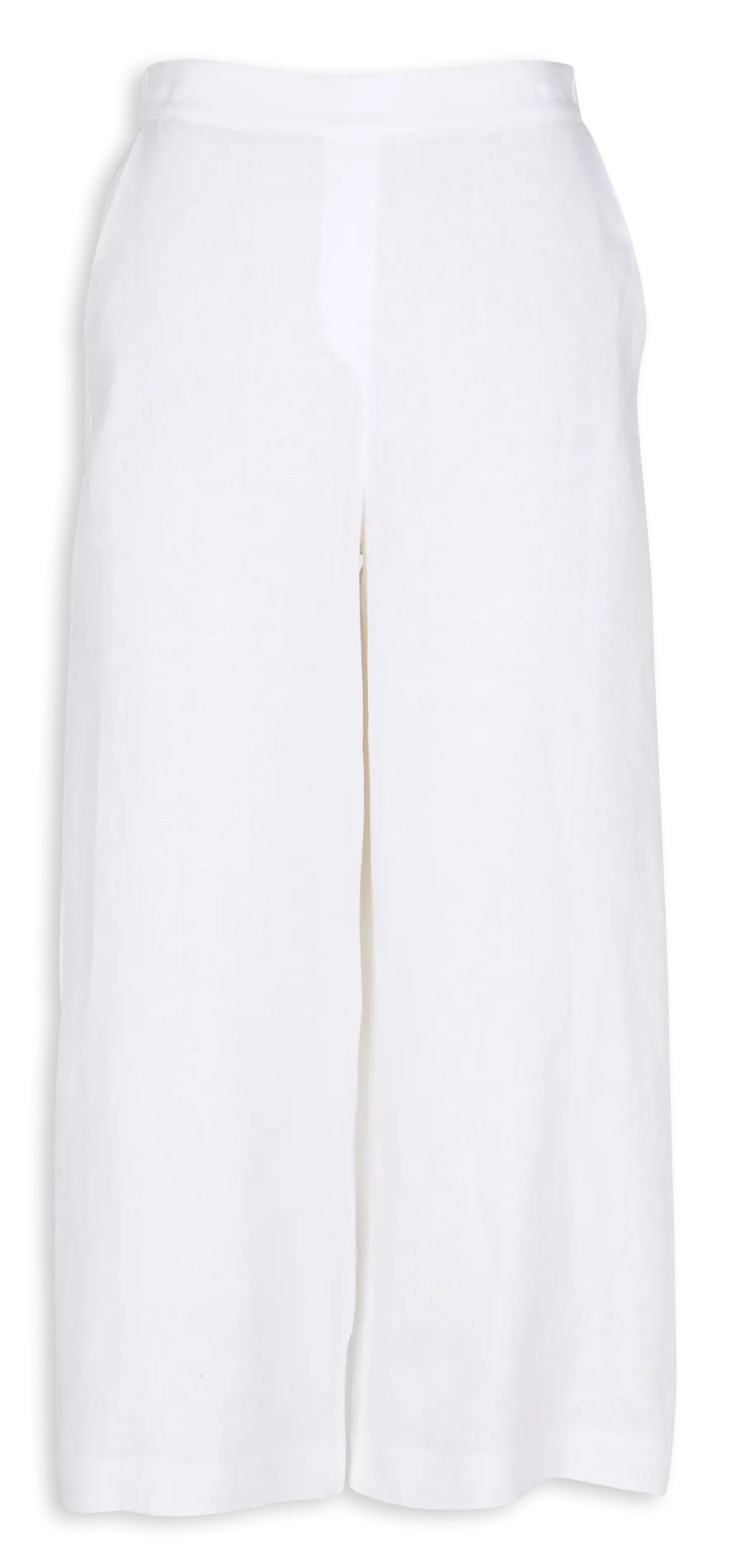 Weite Taillenhose aus Leinen Weiss 241P-PANDI