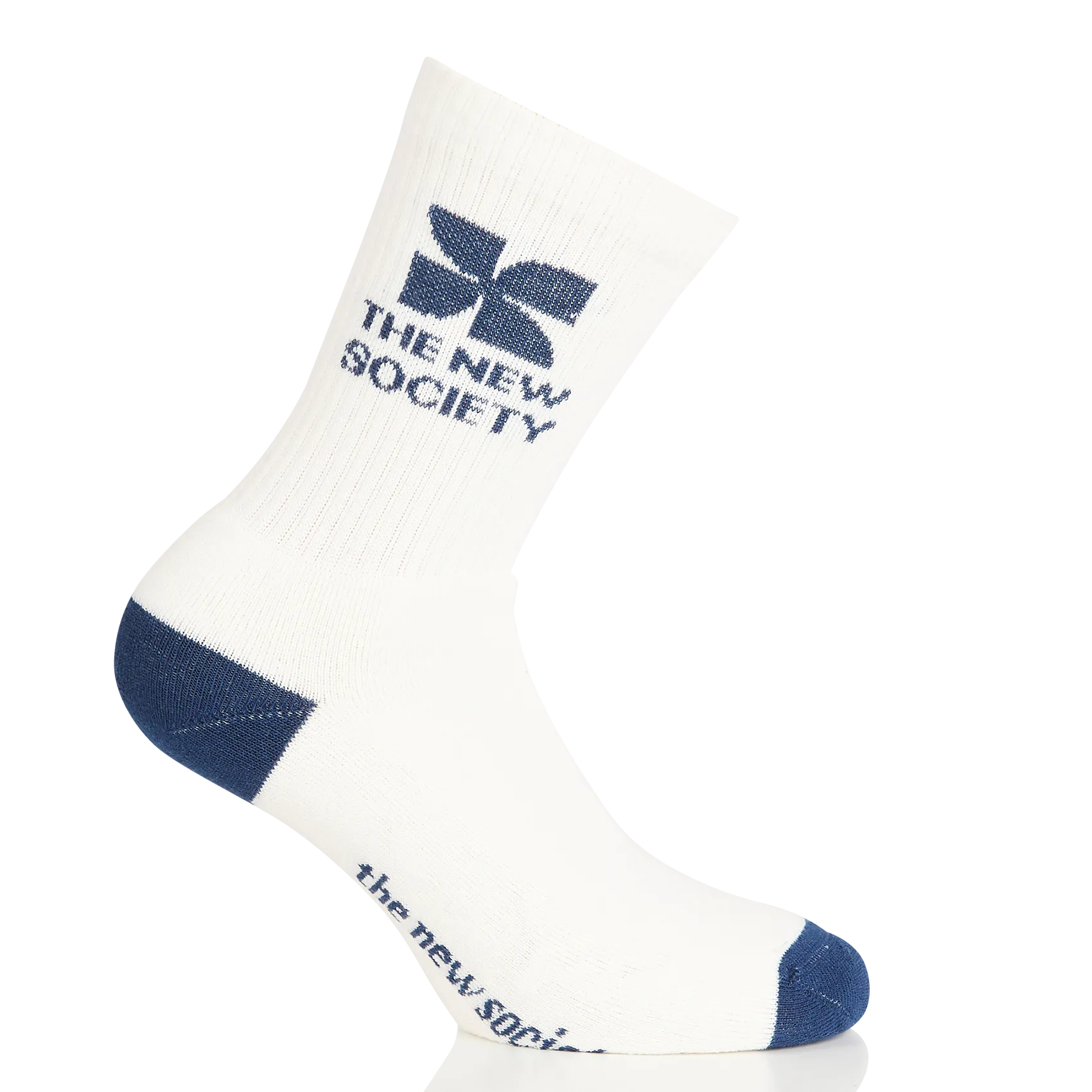 Jacquard-Socken aus Baumwollmischung Weiss LOGO