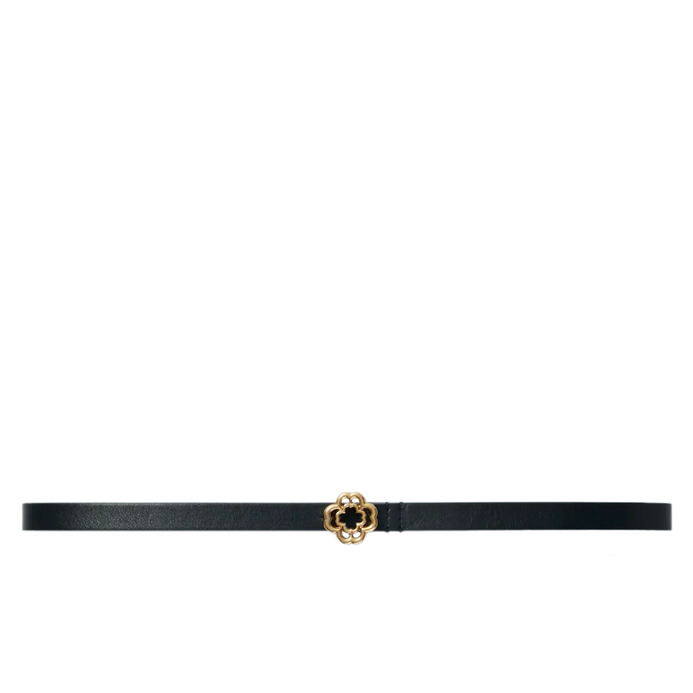 Gürtel aus Glattleder Schwarz