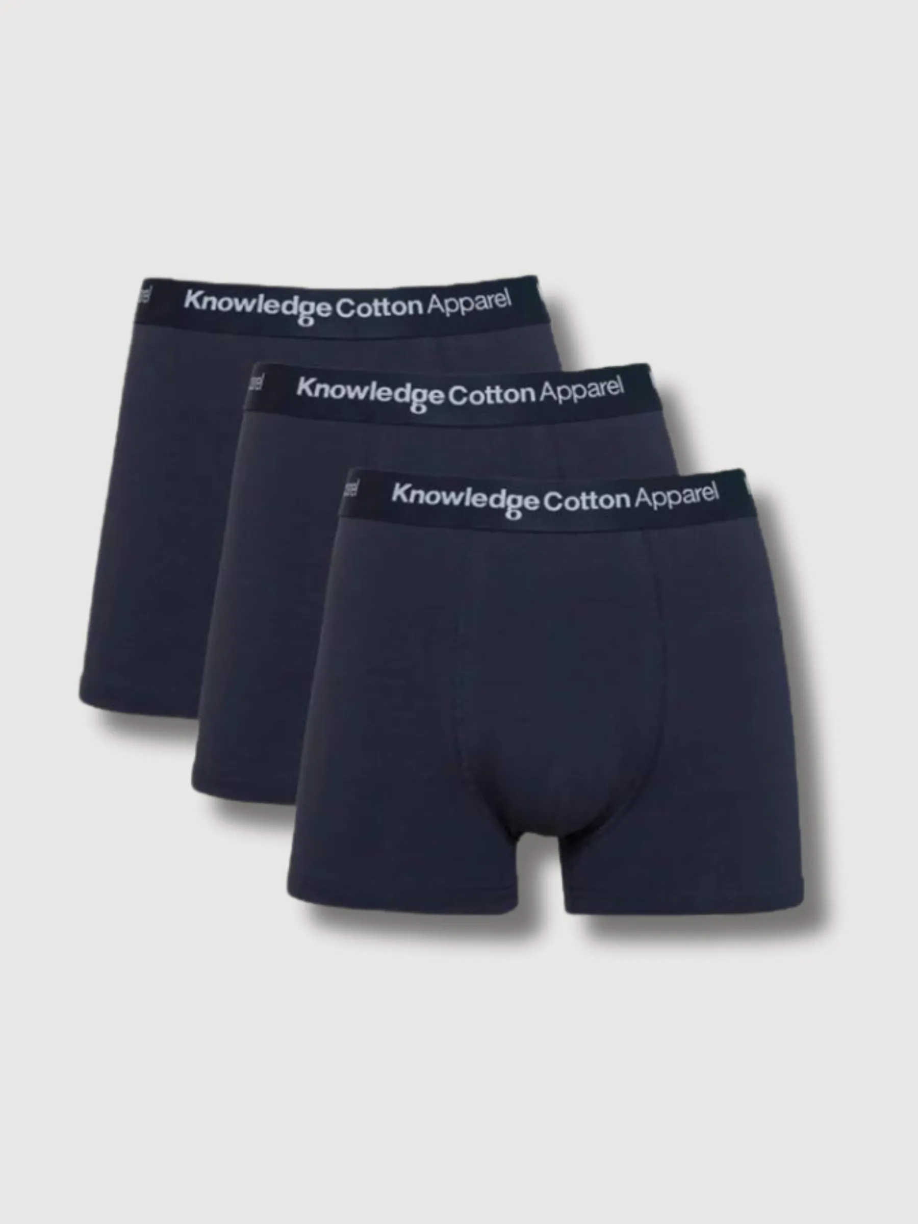 Unterwäsche 3 Pack Navy Bio -Baumwolle | Knowledge Cotton Apparel
