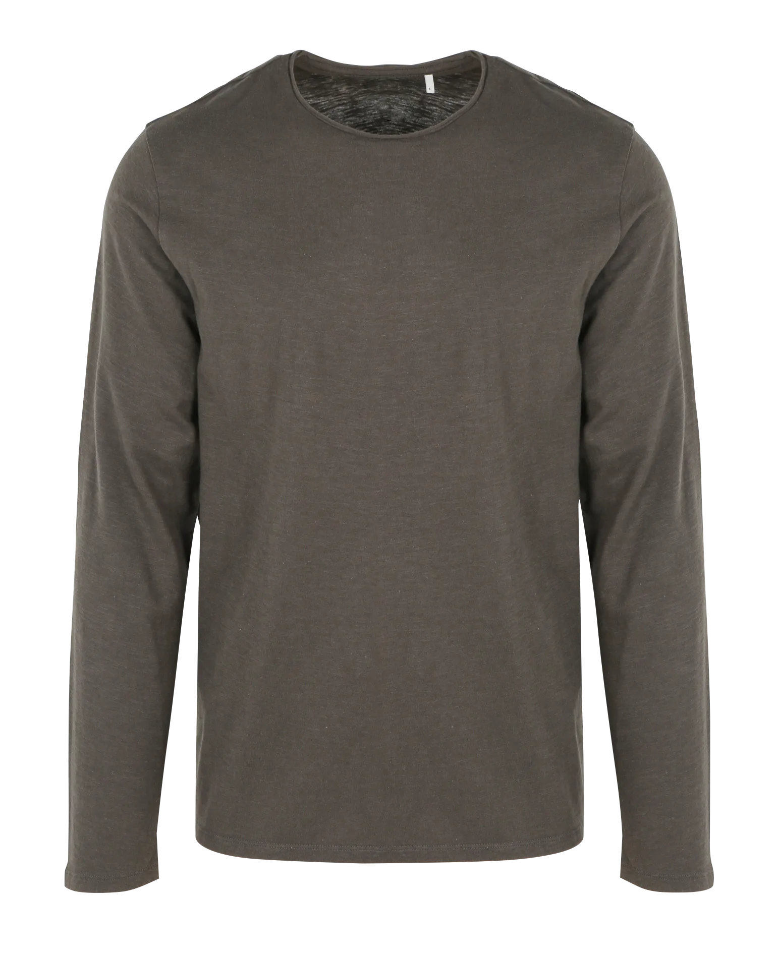 Rundhalsausschnitt T-Shirt aus Baumwolle Khaki