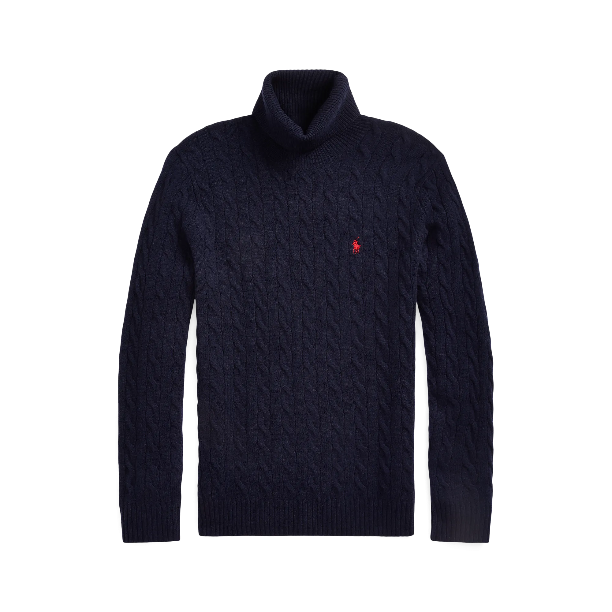 Pullover aus Wollmix mit Stehkragen Blau