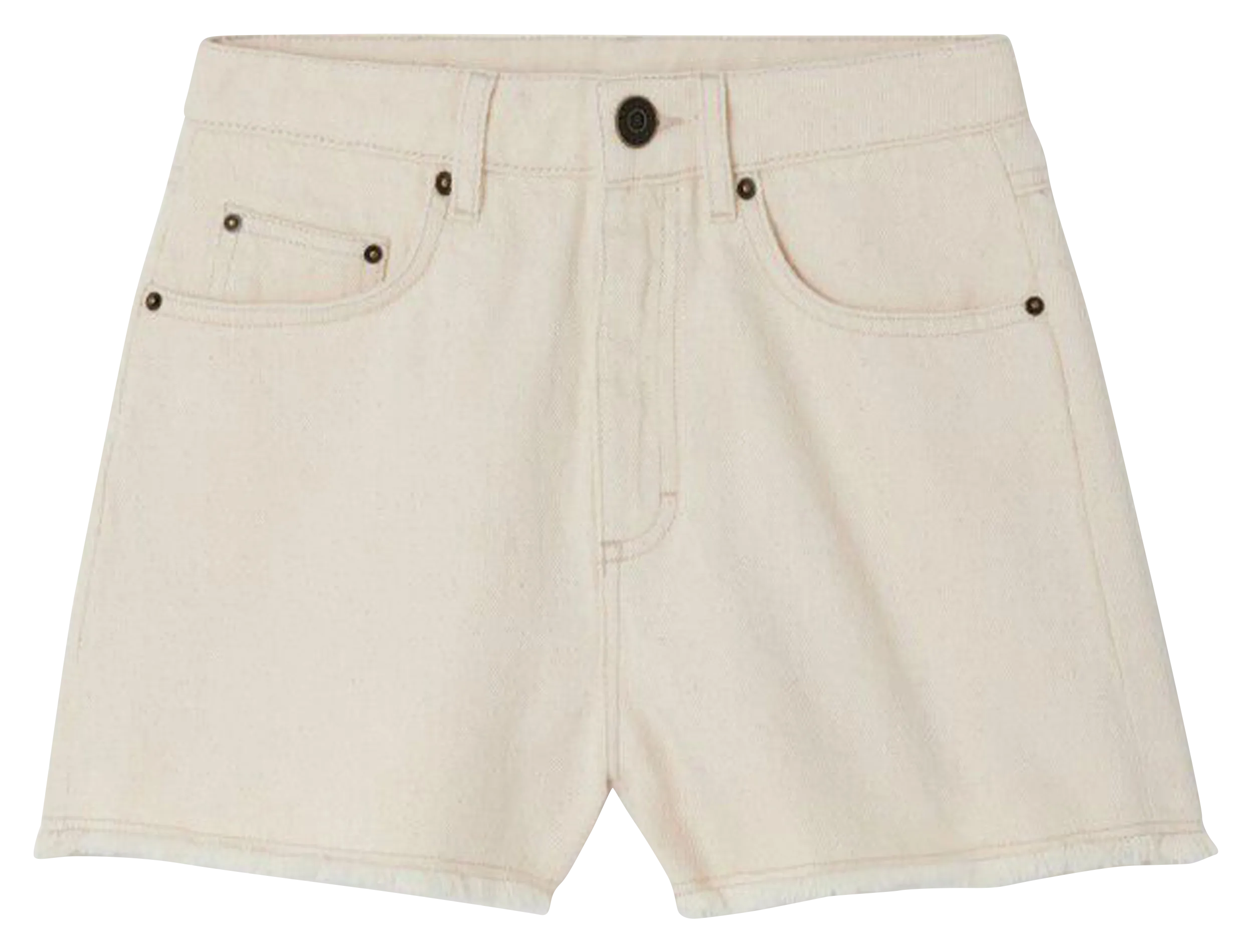 Hohe Taille Shorts aus recycelter Baumwolle Beige TINEBOROW