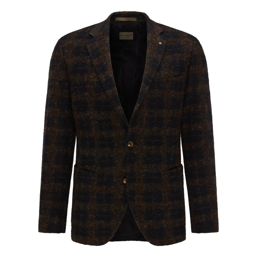 Benvenuto Herren Sakko Slim Fit blau kariert 43460 640640 1254