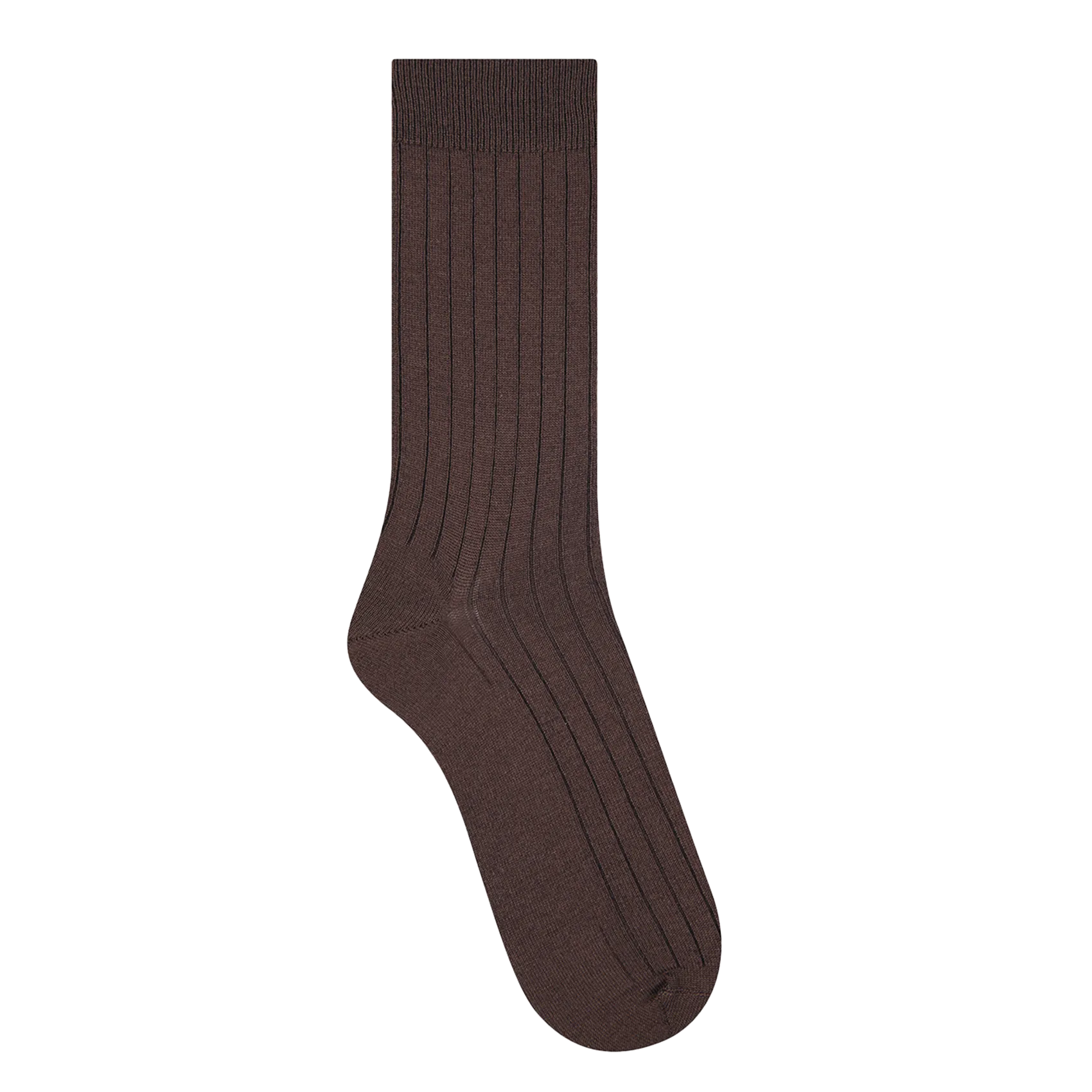 Lange Socken aus Wollmix Braun
