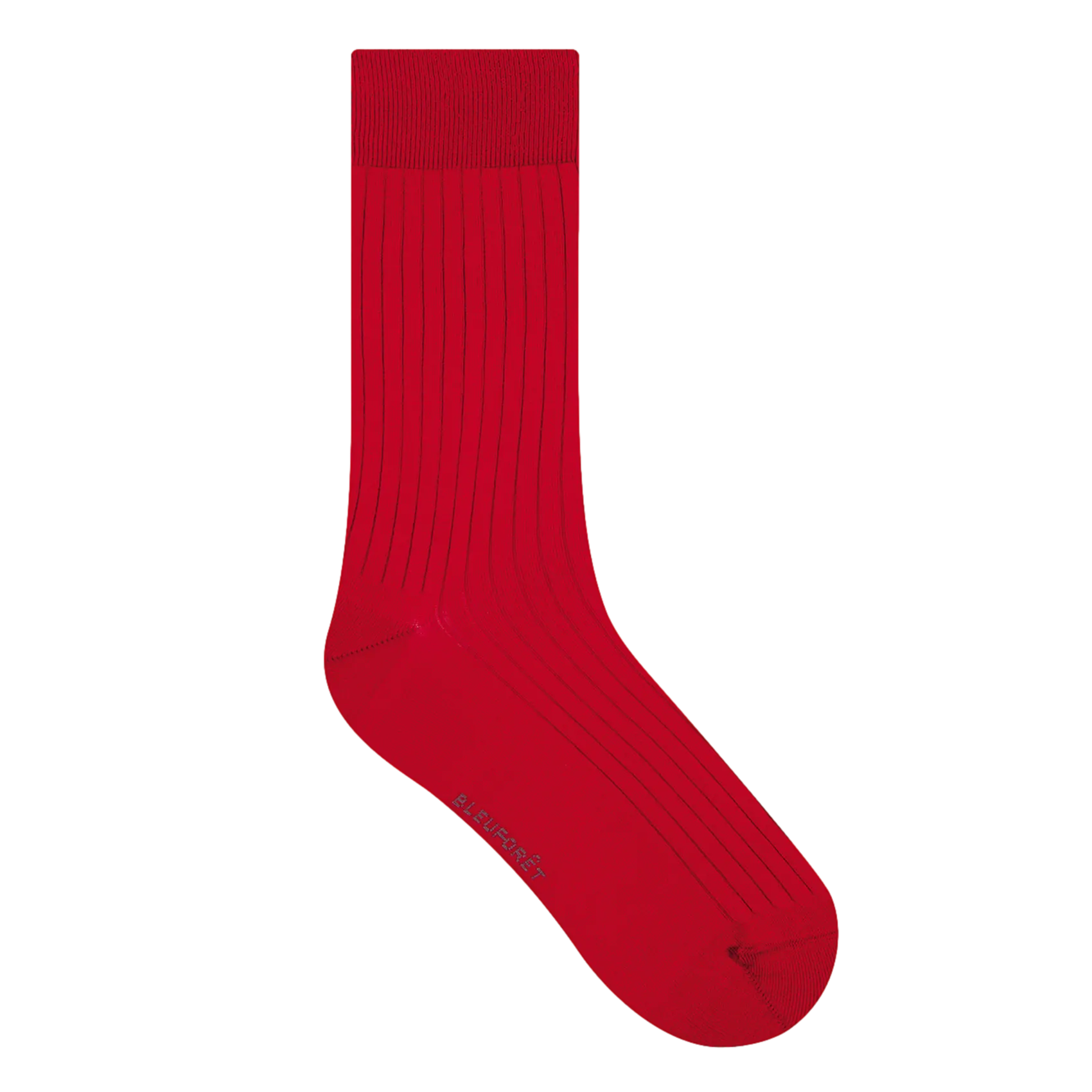 Lange, gerippte Socken aus Schottengarn Rot