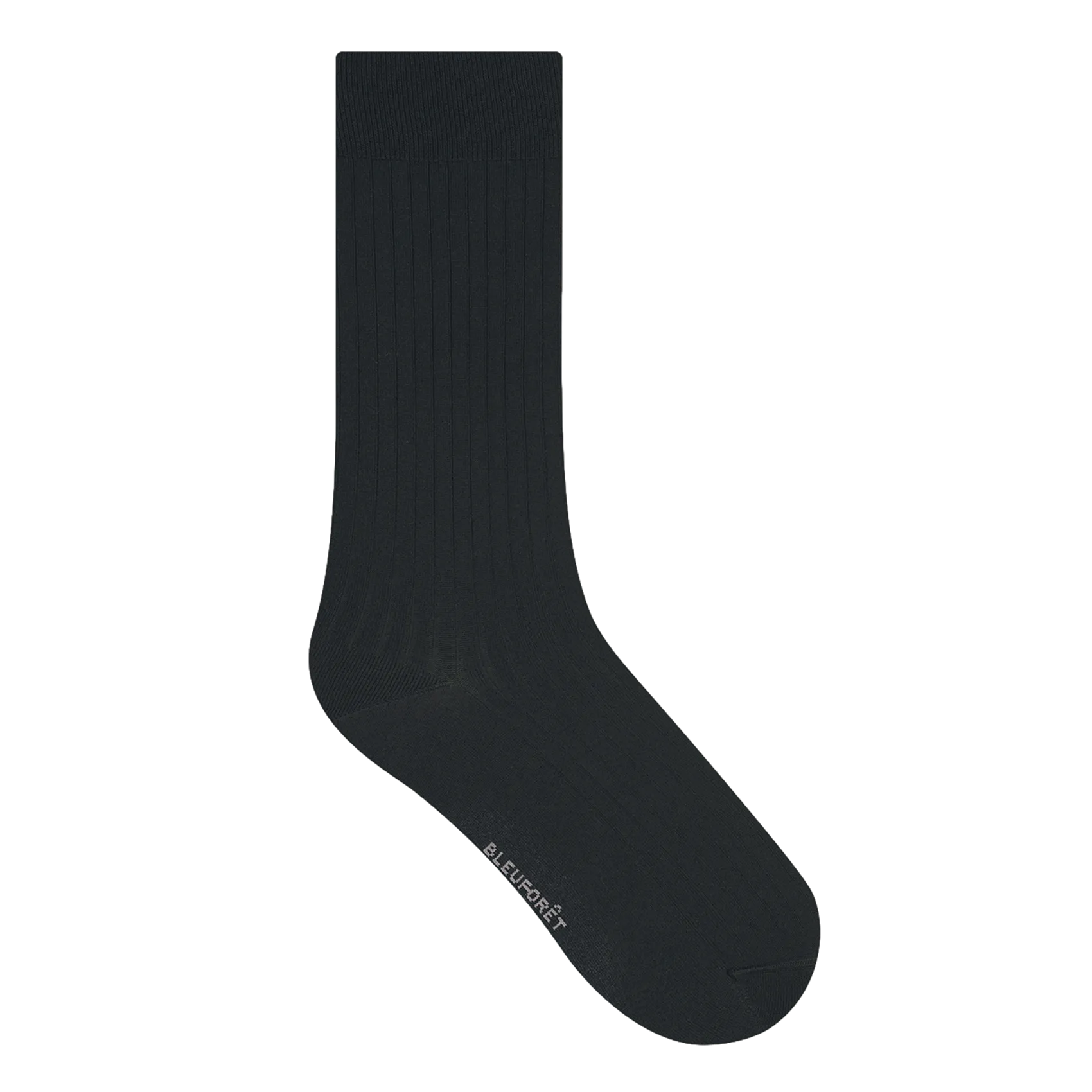 Lange, gerippte Socken aus Schottengarn Schwarz