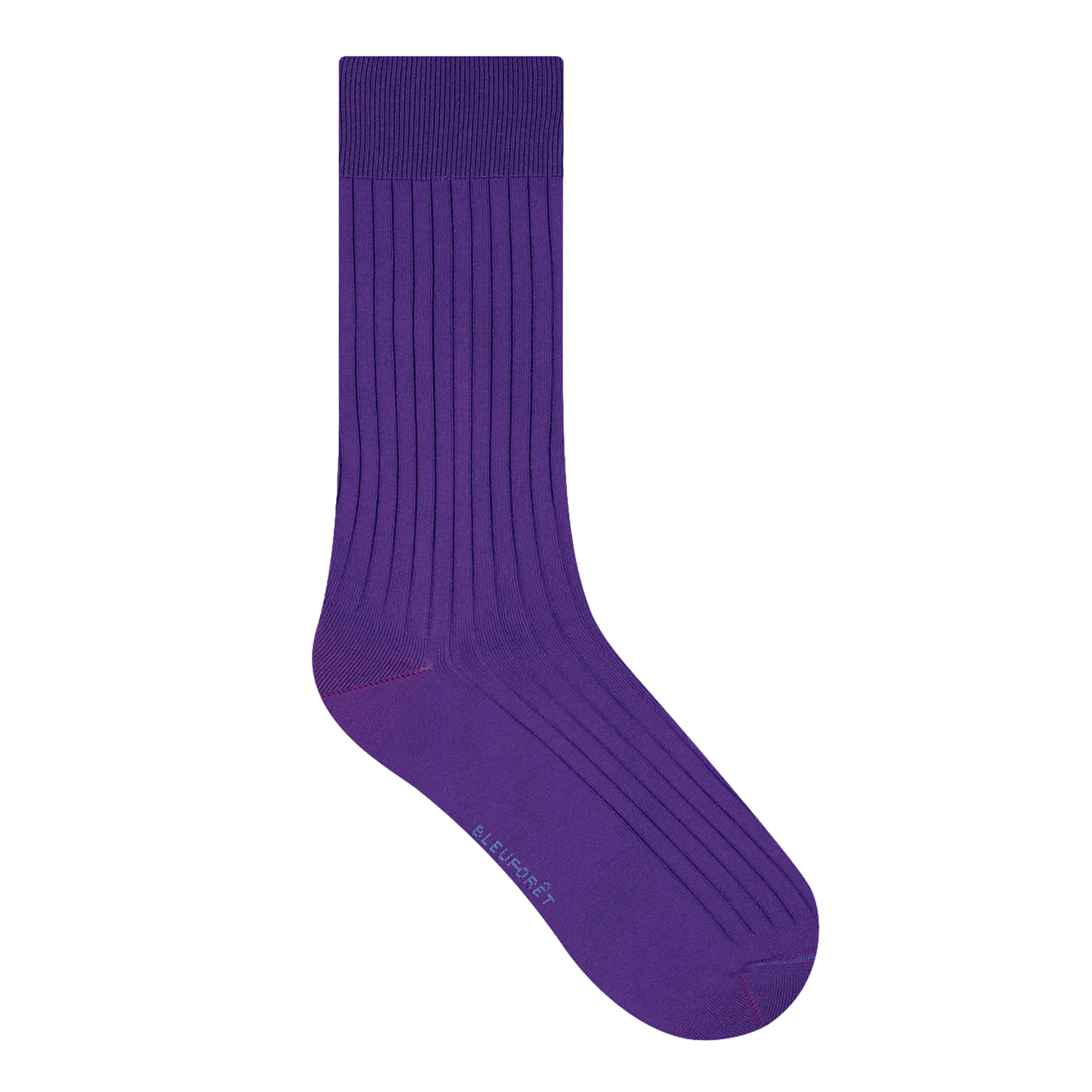 Lange, gerippte Socken aus Schottengarn Violett