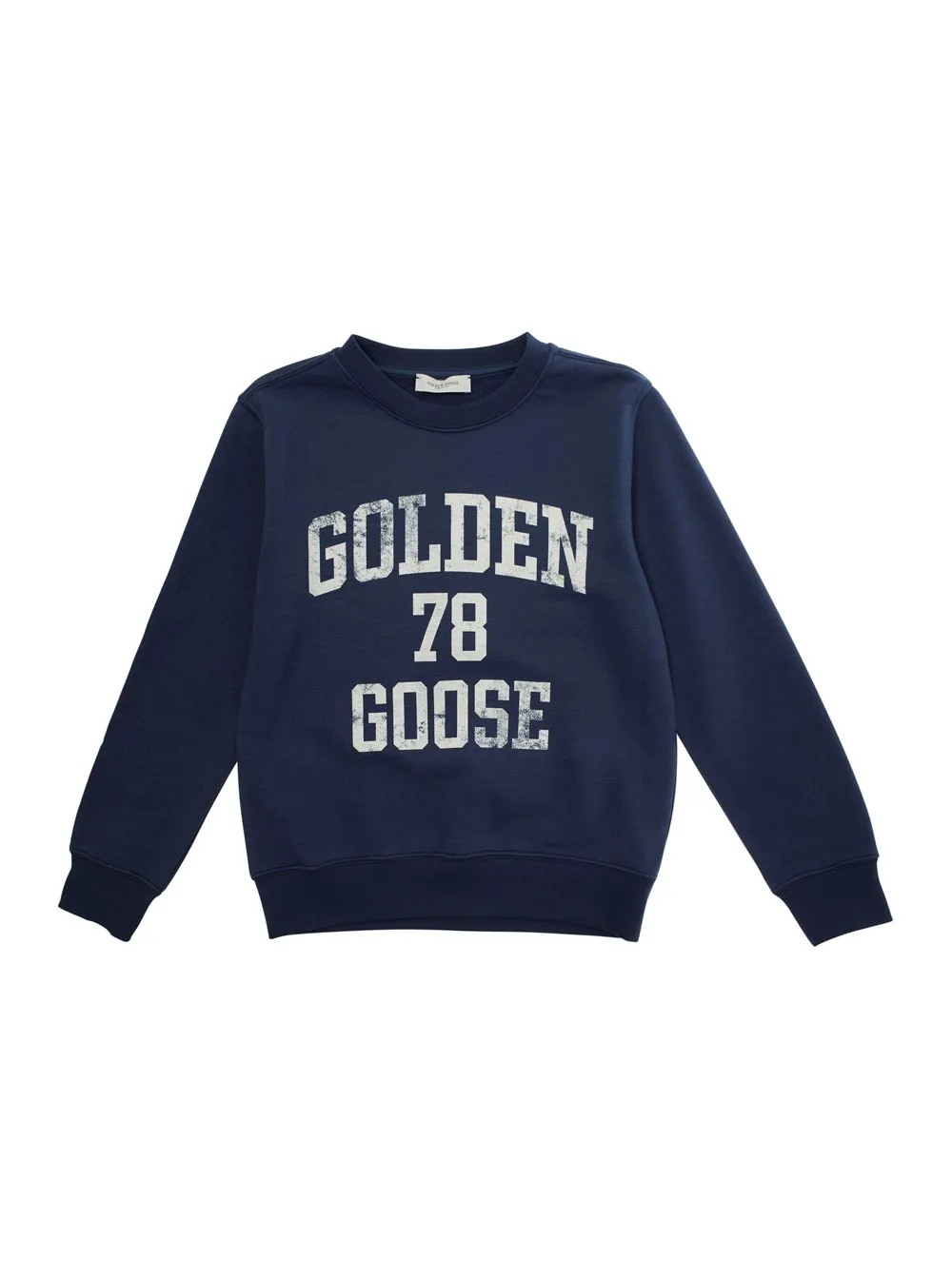 Blaues Sweatshirt mit Rundhalsausschnitt und Maxi-Vintage-Logoschriftzug auf der Vorderseite aus Baumwollmischung Jungen