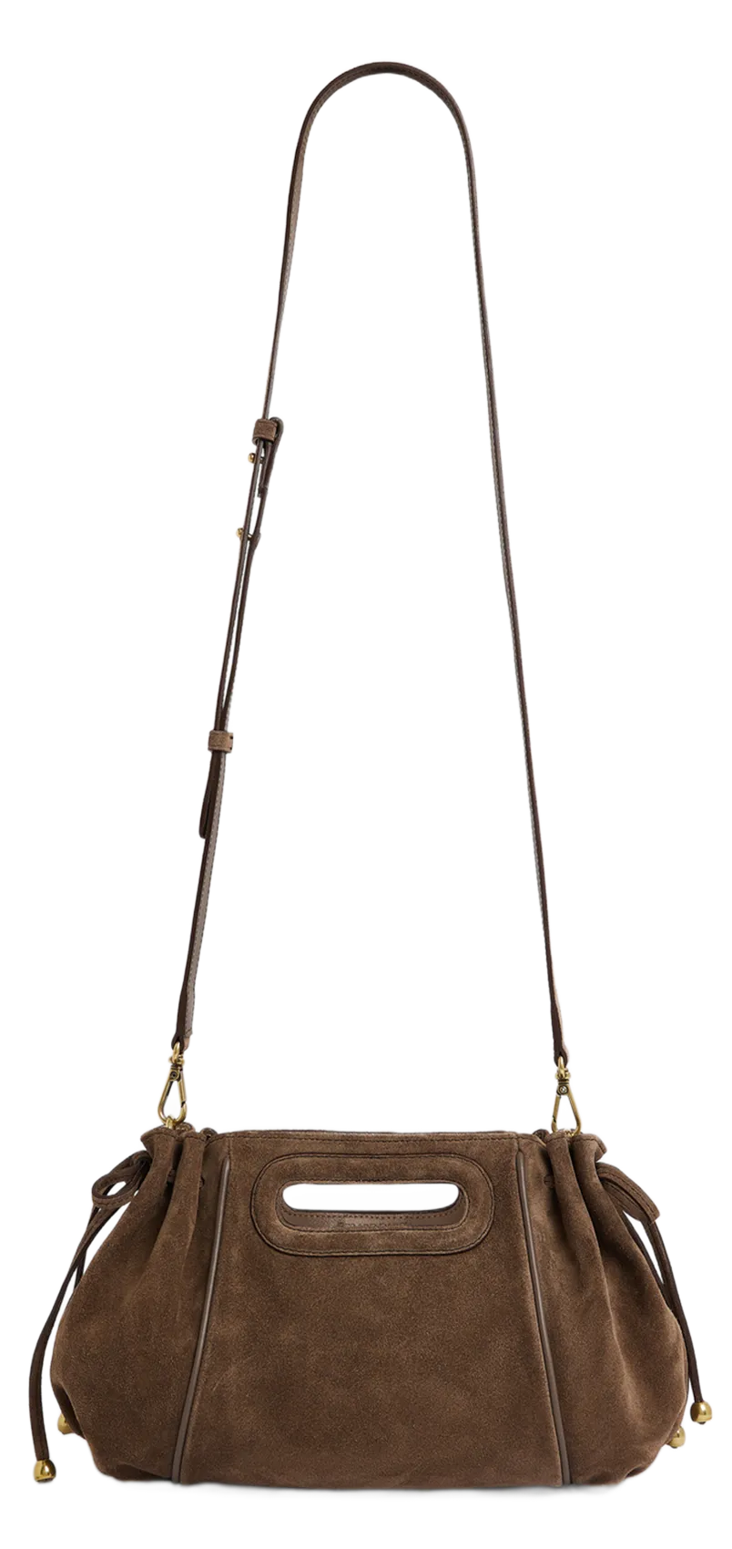 Einfarbige Handtasche aus Leder Grun MINI DANY