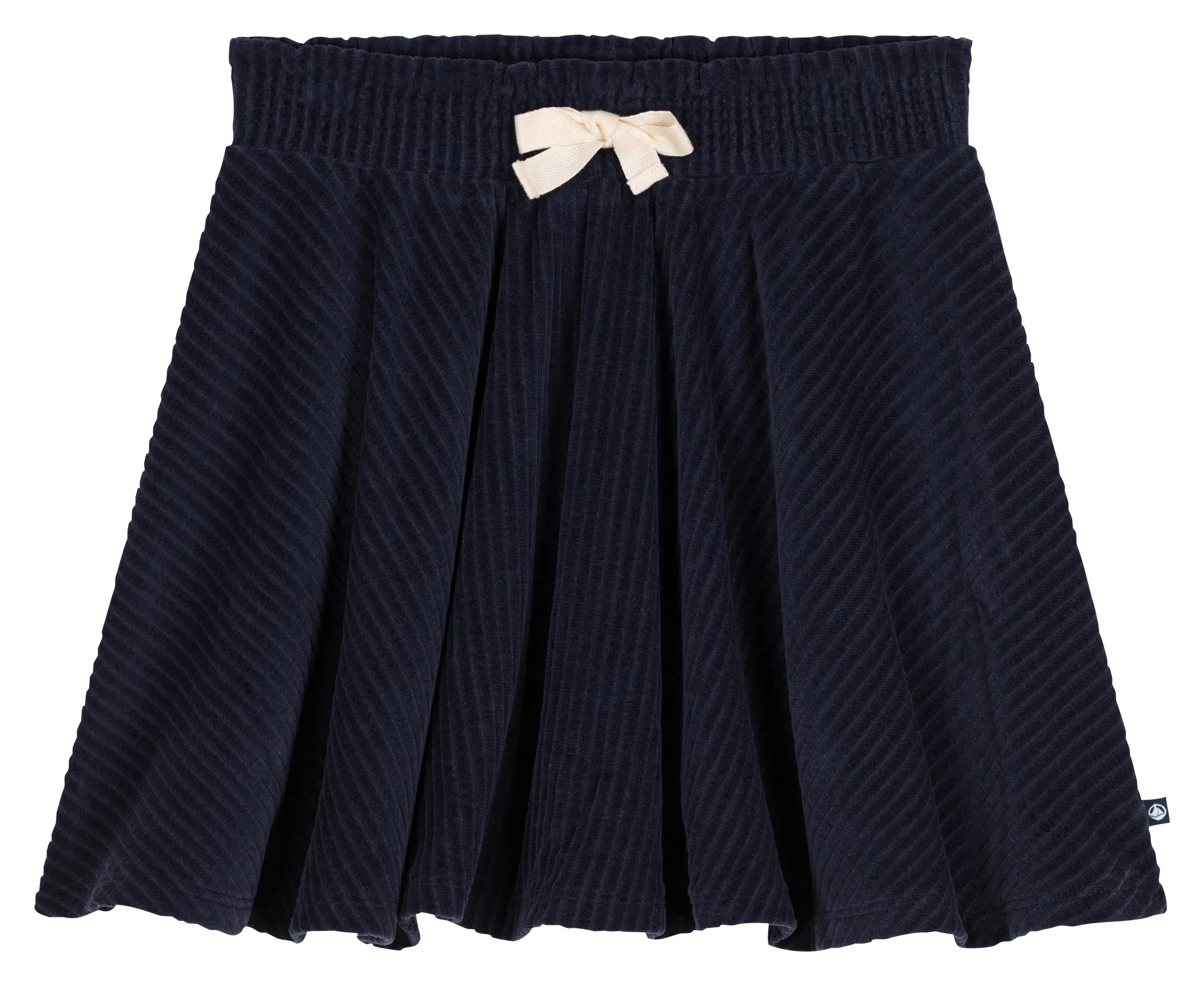 Kurzer Baumwollrock Blau