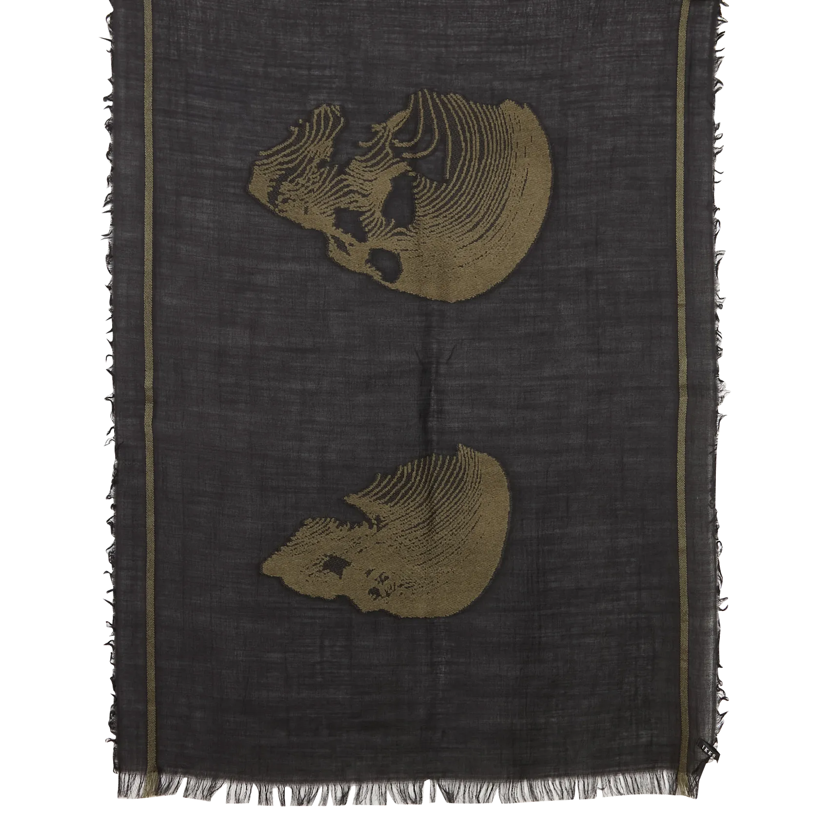 Melierter Wollschal Khaki