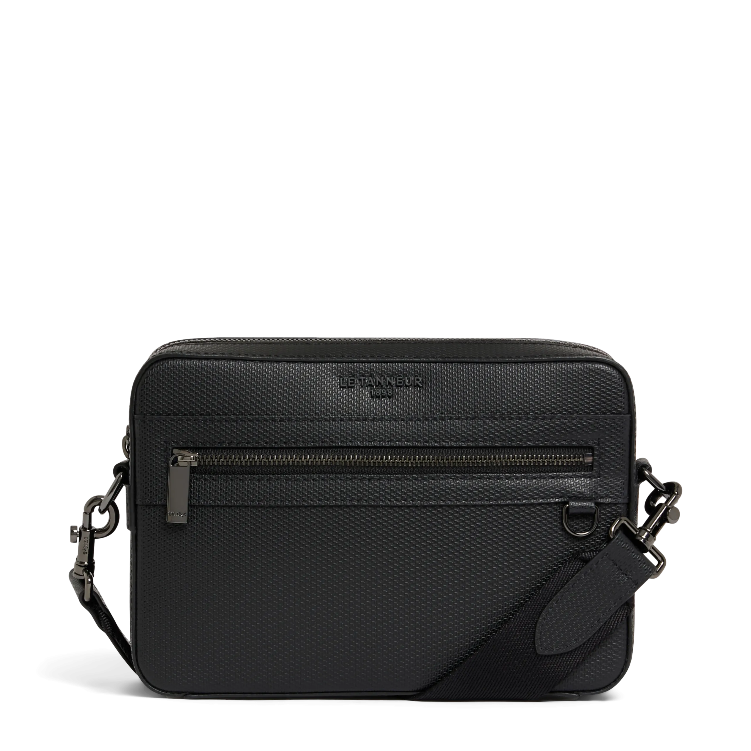 Kleine Umhängetasche aus Leder Schwarz EMILE