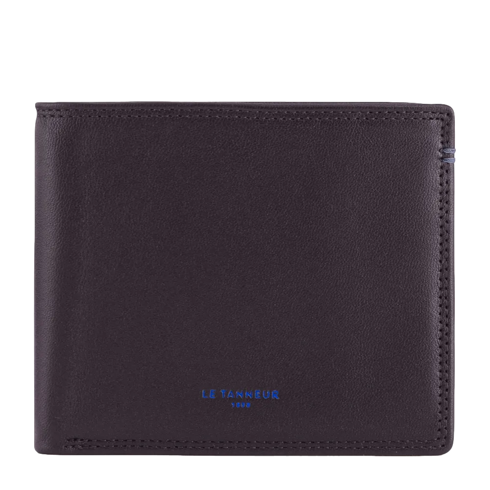 Brieftasche aus Glattleder Braun MARTIN