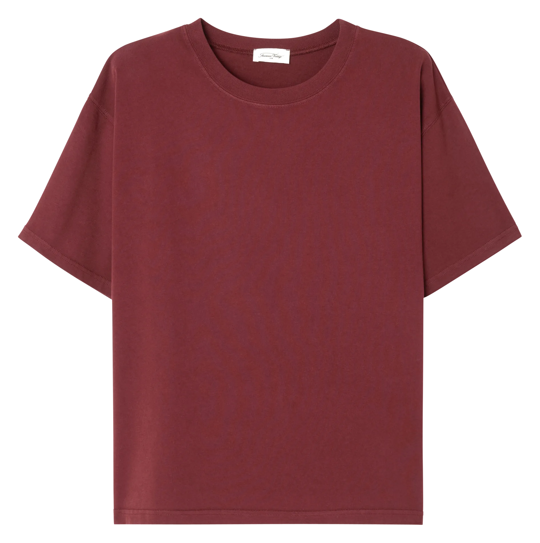 Baumwoll-T-Shirt mit Rundhalsausschnitt Rot FIZVALLEY