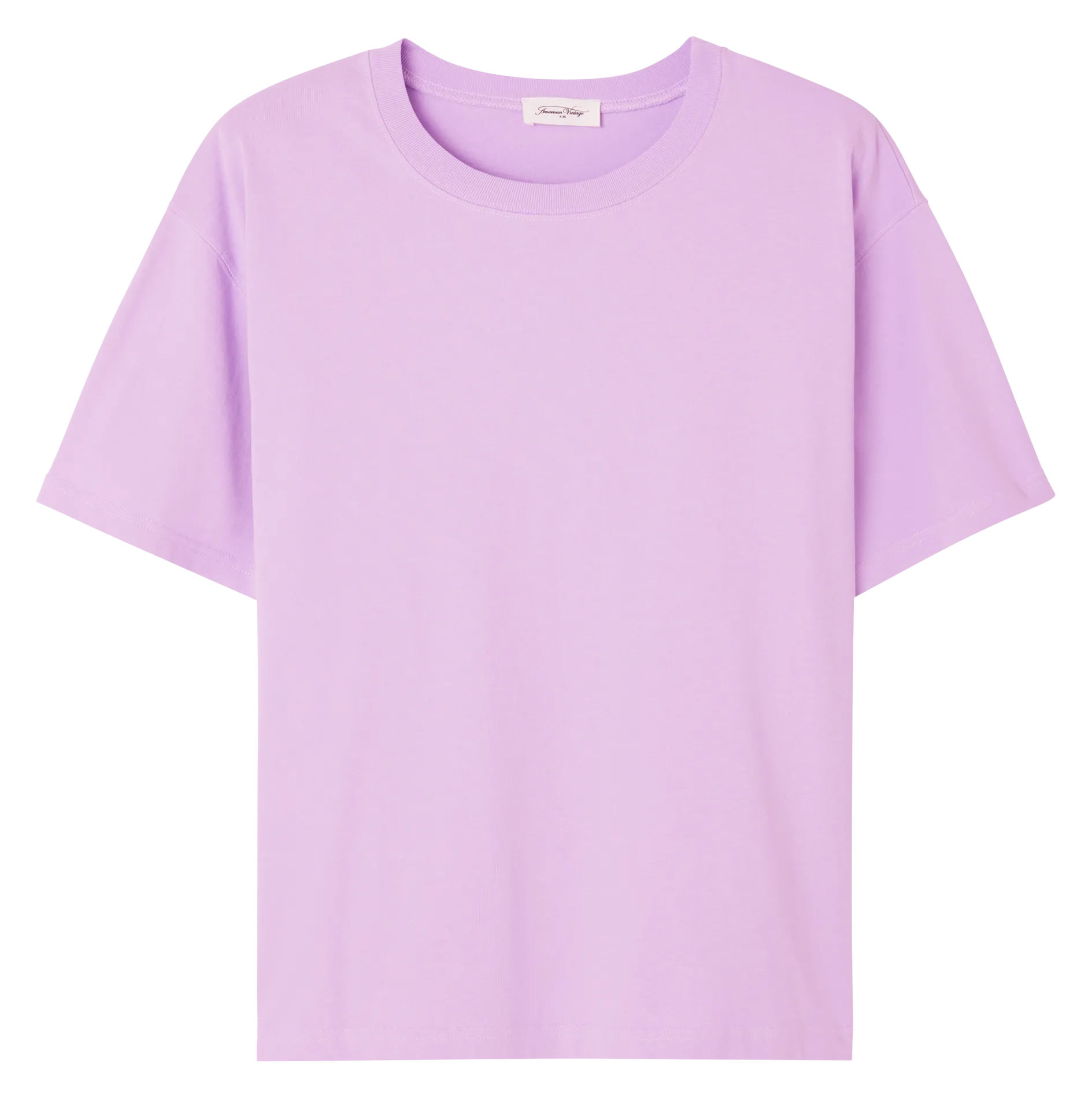Baumwoll-T-Shirt mit Rundhalsausschnitt Violett FIZVALLEY