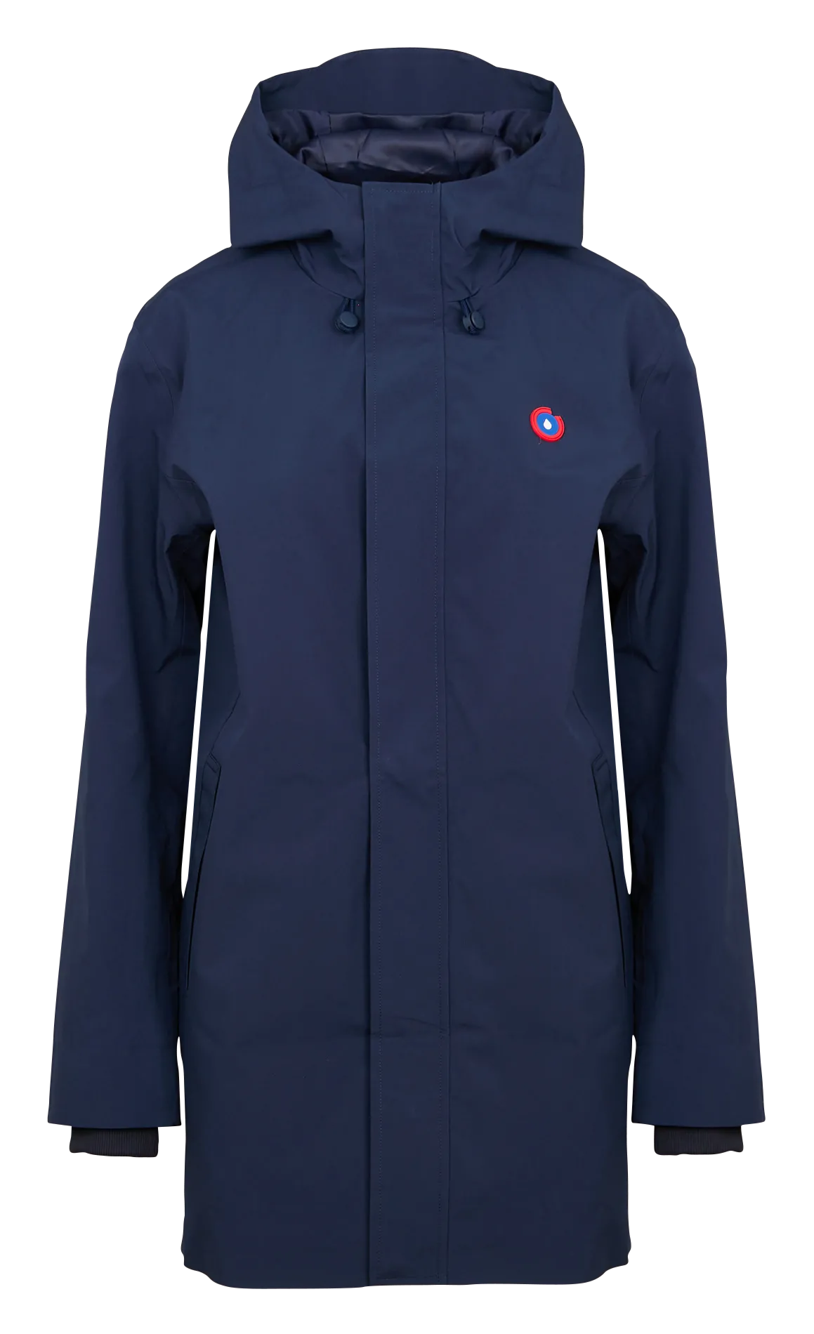 Gerade geschnittener Kapuzenparka Blau BEAUBOURG