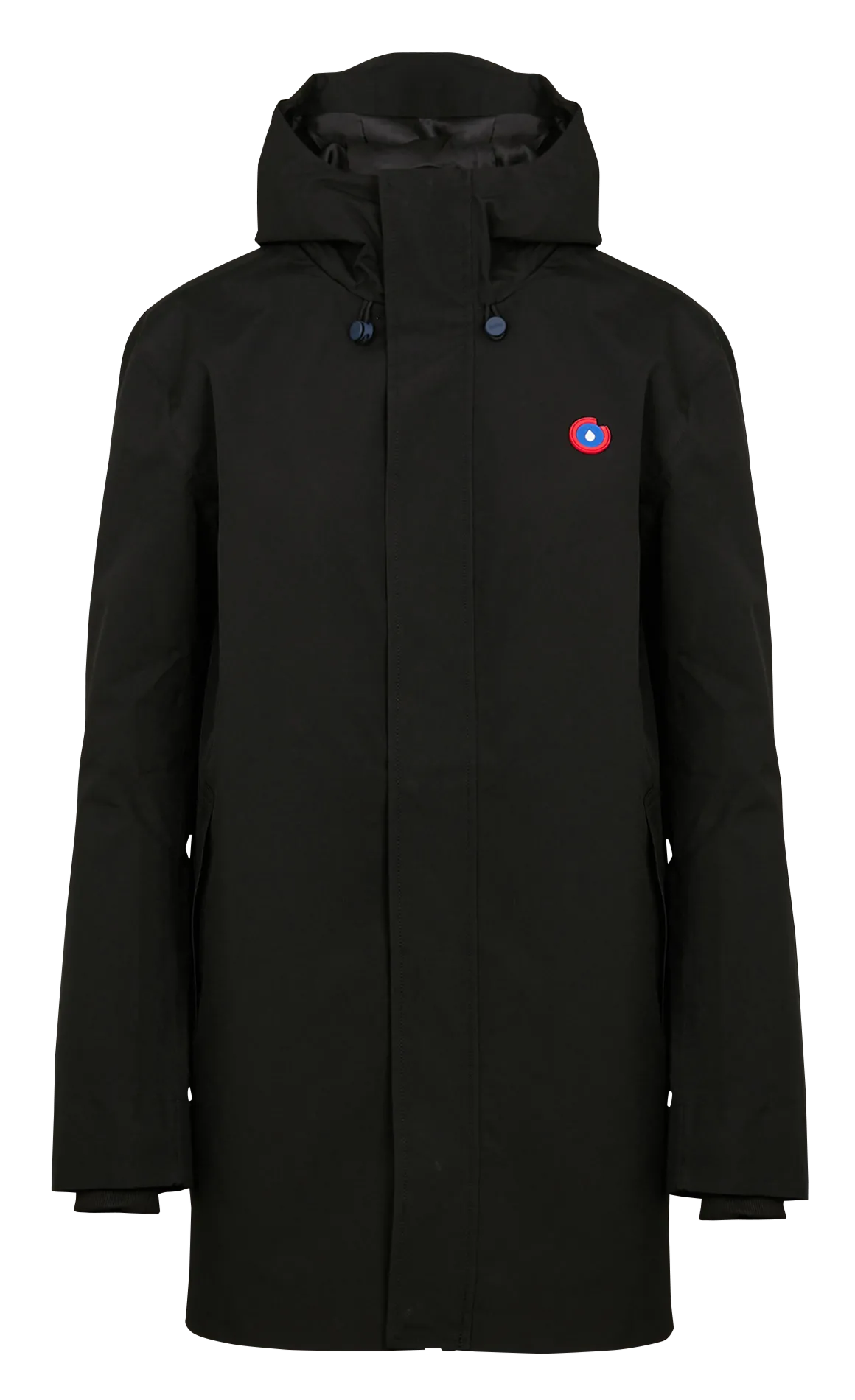 Gerade geschnittener Kapuzenparka Schwarz BEAUBOURG
