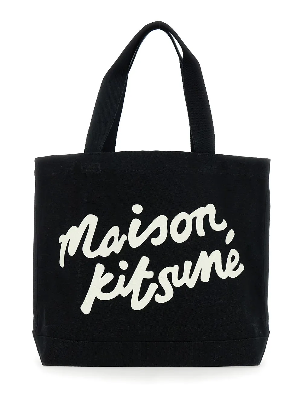 Schwarzer Shopper mit Maxi-Logoschriftzug auf der Vorderseite aus Baumwolle Herren