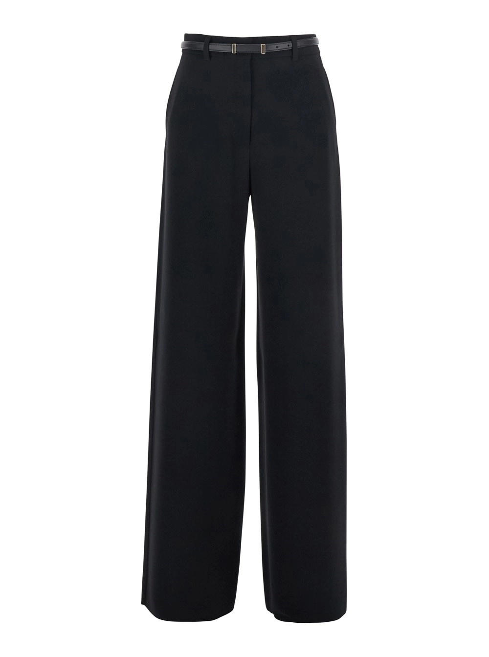 Schwarze Gürtelhose "Jez" aus technischem Stoff Damen