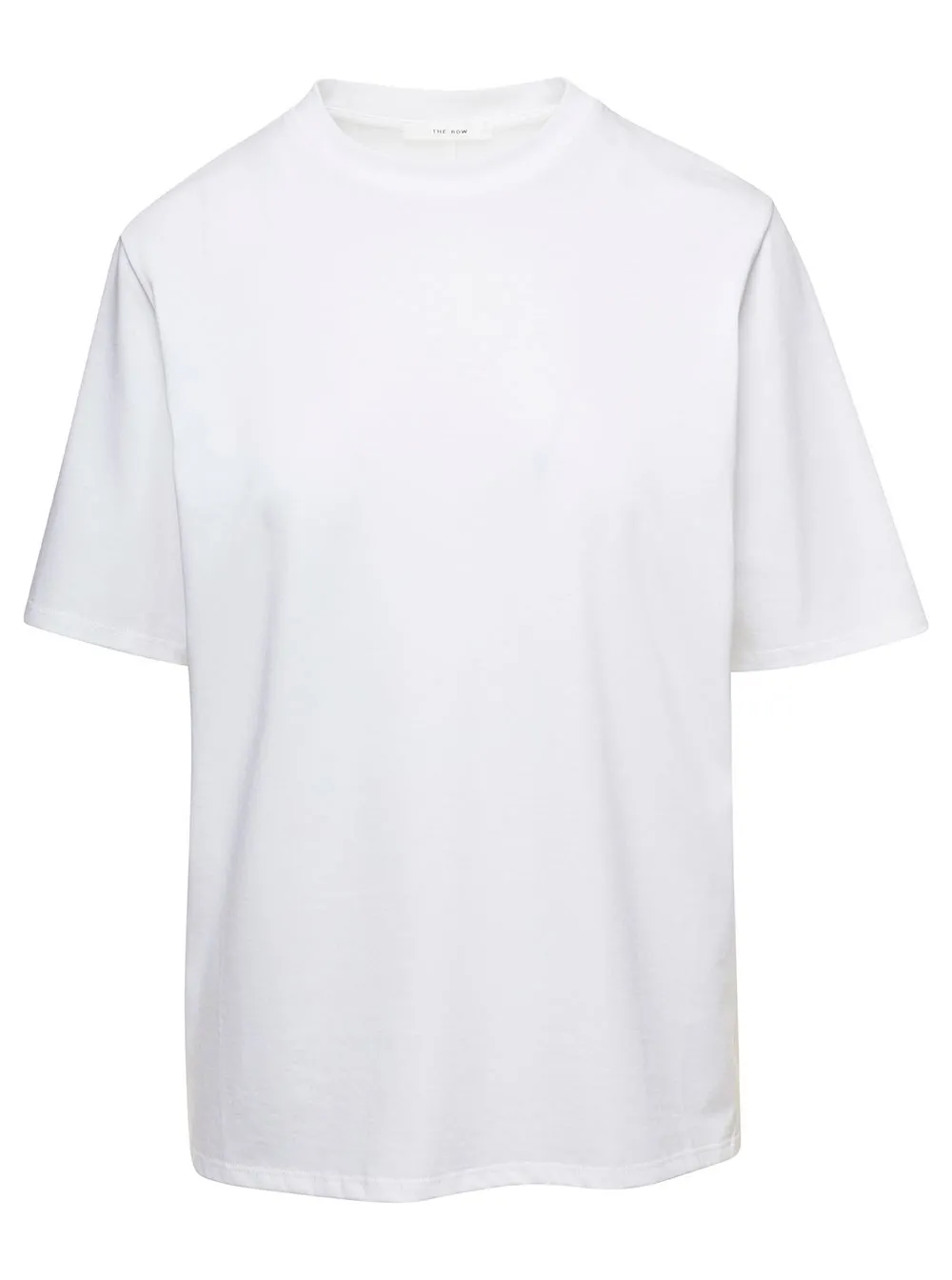 T-Shirt für Damen 'Chiara' aus Baumwolle in Weiß mit Rundhalsausschnitt