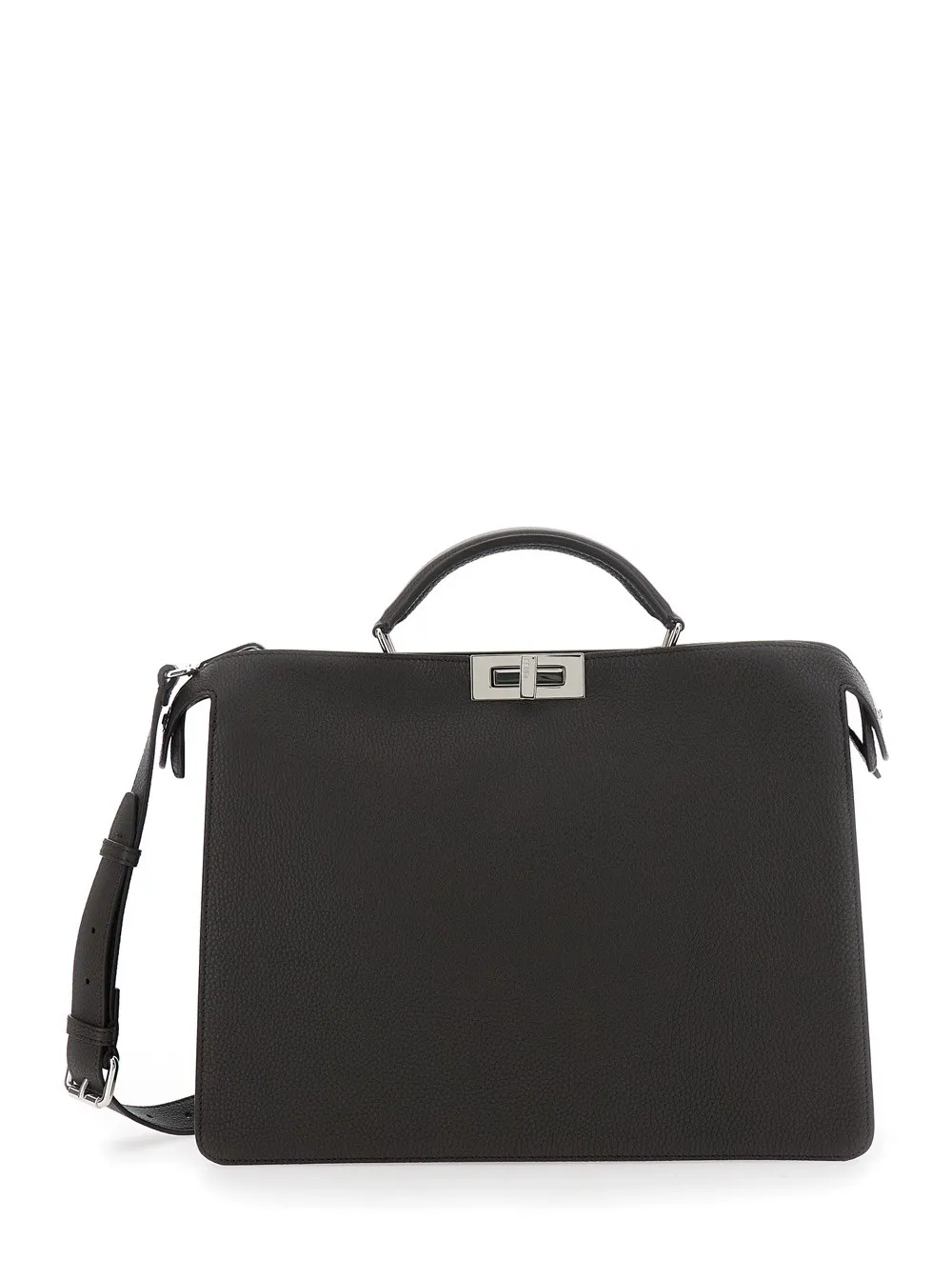 Braune Handtasche "ISeeU Medium" mit herausnehmbarer Innentasche aus Leder Herren