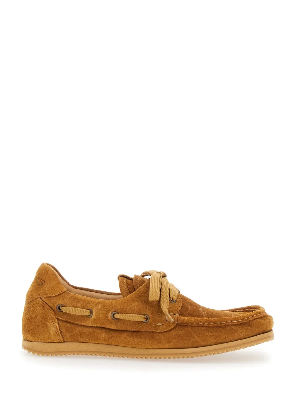 Braune Loafers "Les Batto" mit Krokodileffekt und Logodruck an der Ferse aus Wildleder Damen
