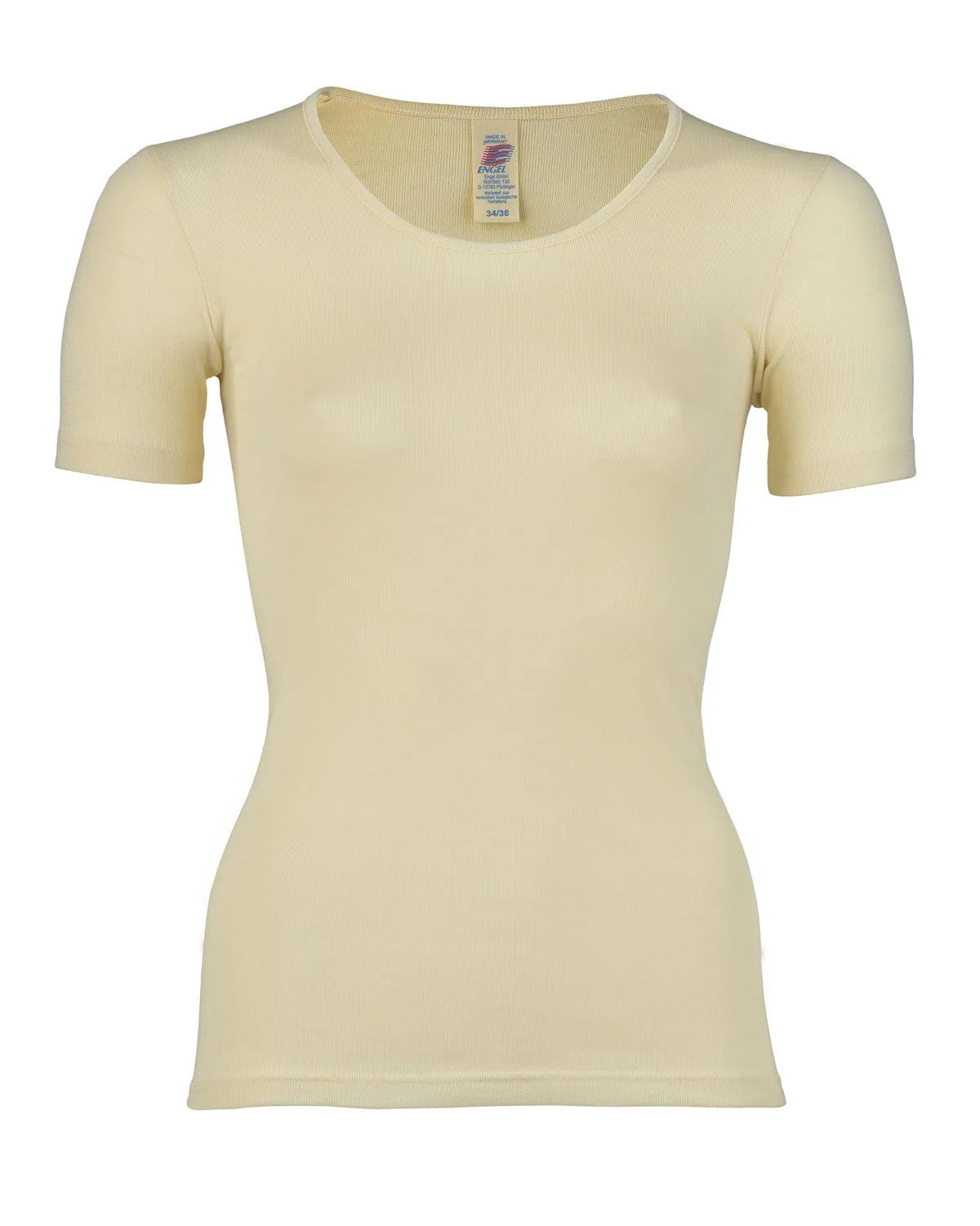 Engel Natur Damen-Shirt kurzarm Wolle Seide