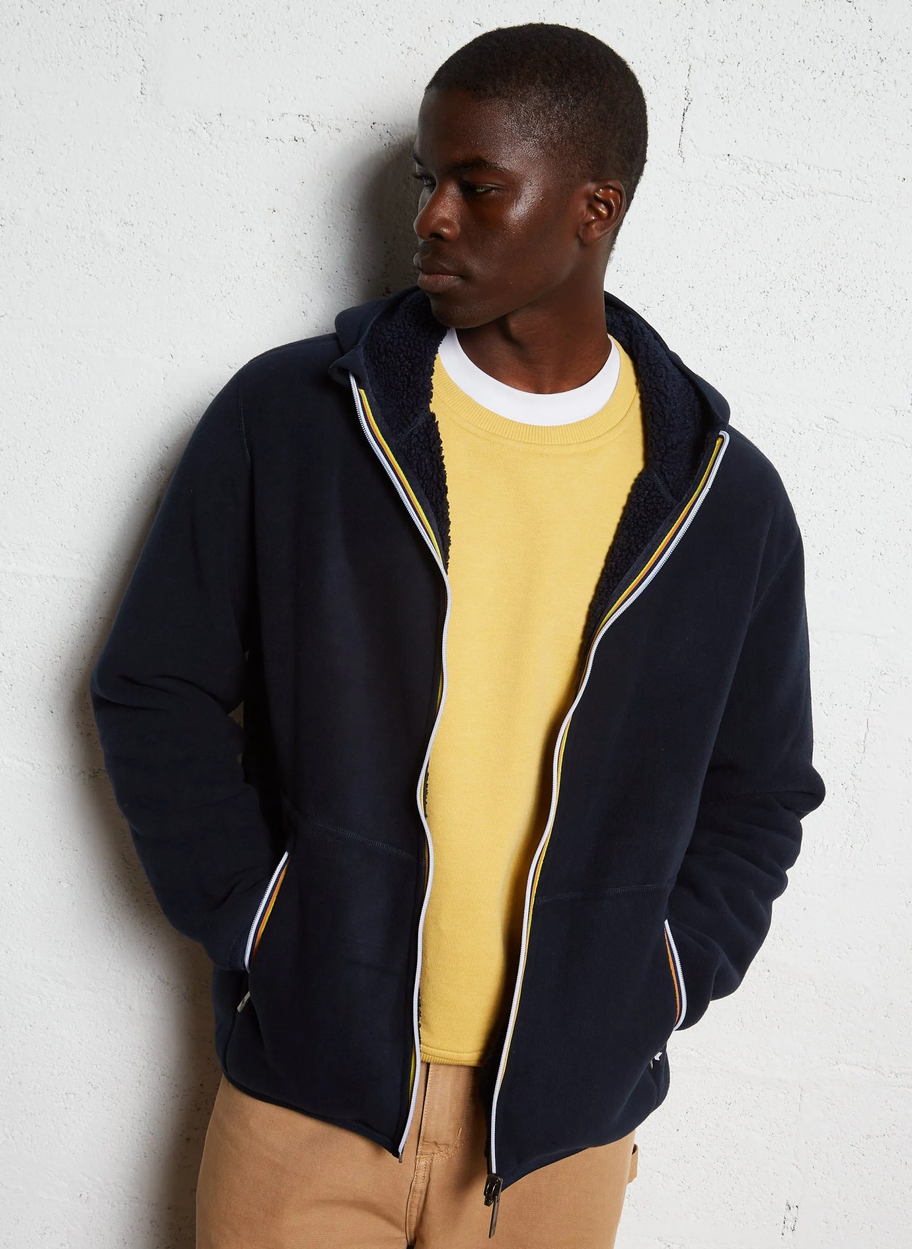 Fleecejacke mit Kapuze Blau JACK SHERPA POLAR DOUBLE