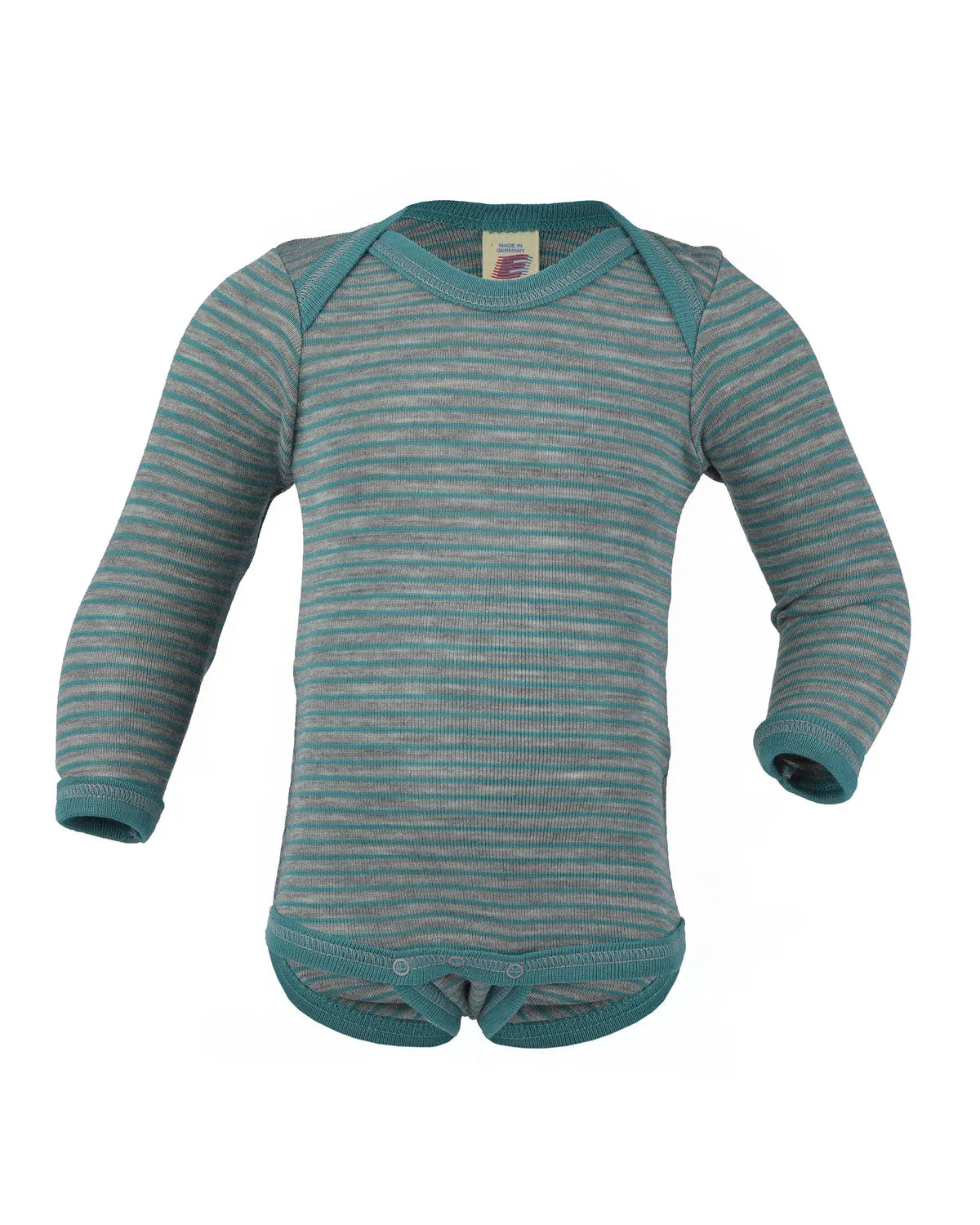 Engel Natur Baby-Body Langarm Schlupfkragen Wolle Seide