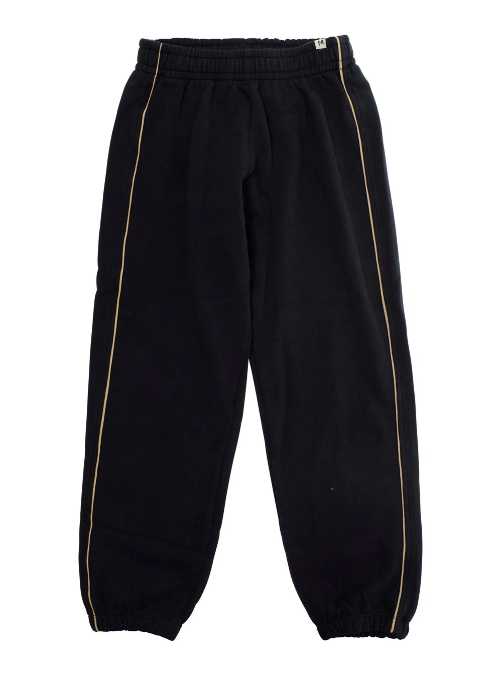 Schwarze Hose mit elastischem Bund und gestreiftem Detail an der Seite aus Baumwolle Jungen