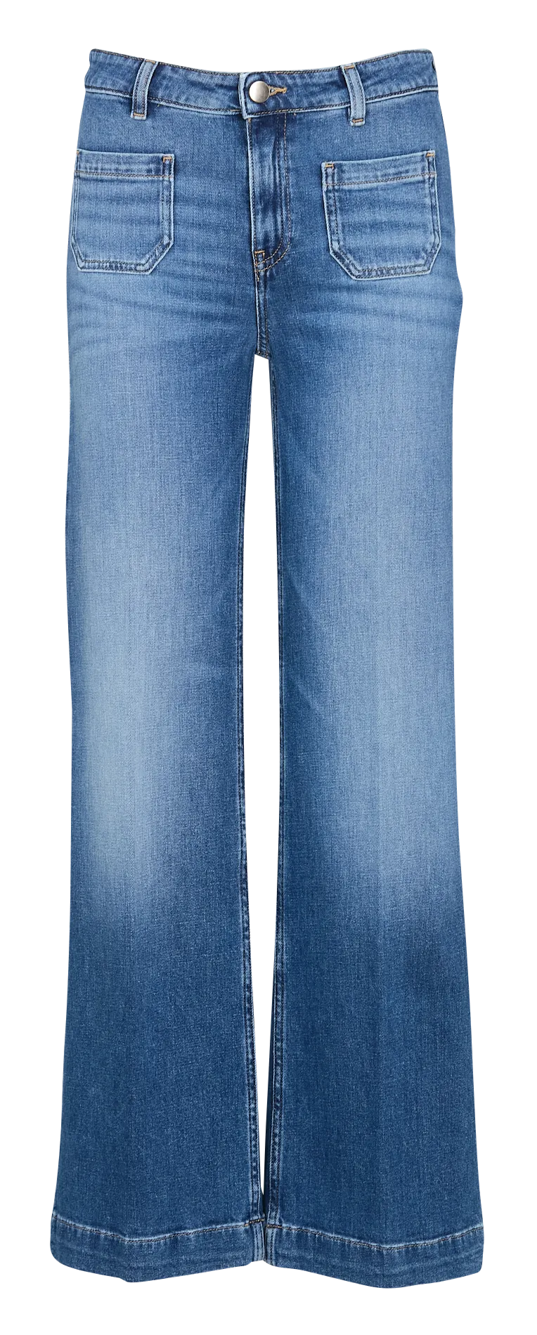 Weite Jeans aus Baumwoll-Mix Blau LUNA