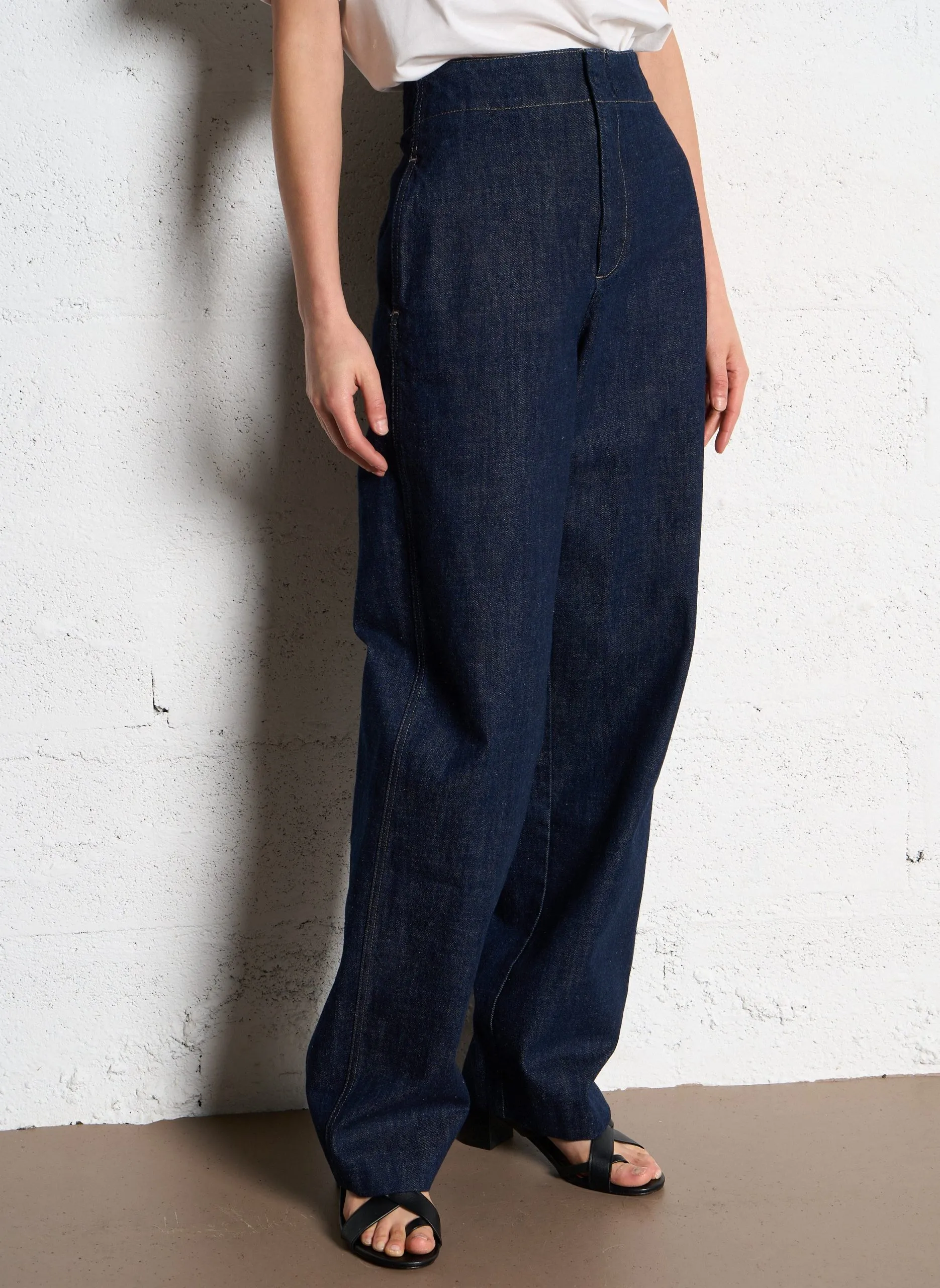 Weit geschnittene Jeans aus Bio-Baumwolle Blau BLAIR