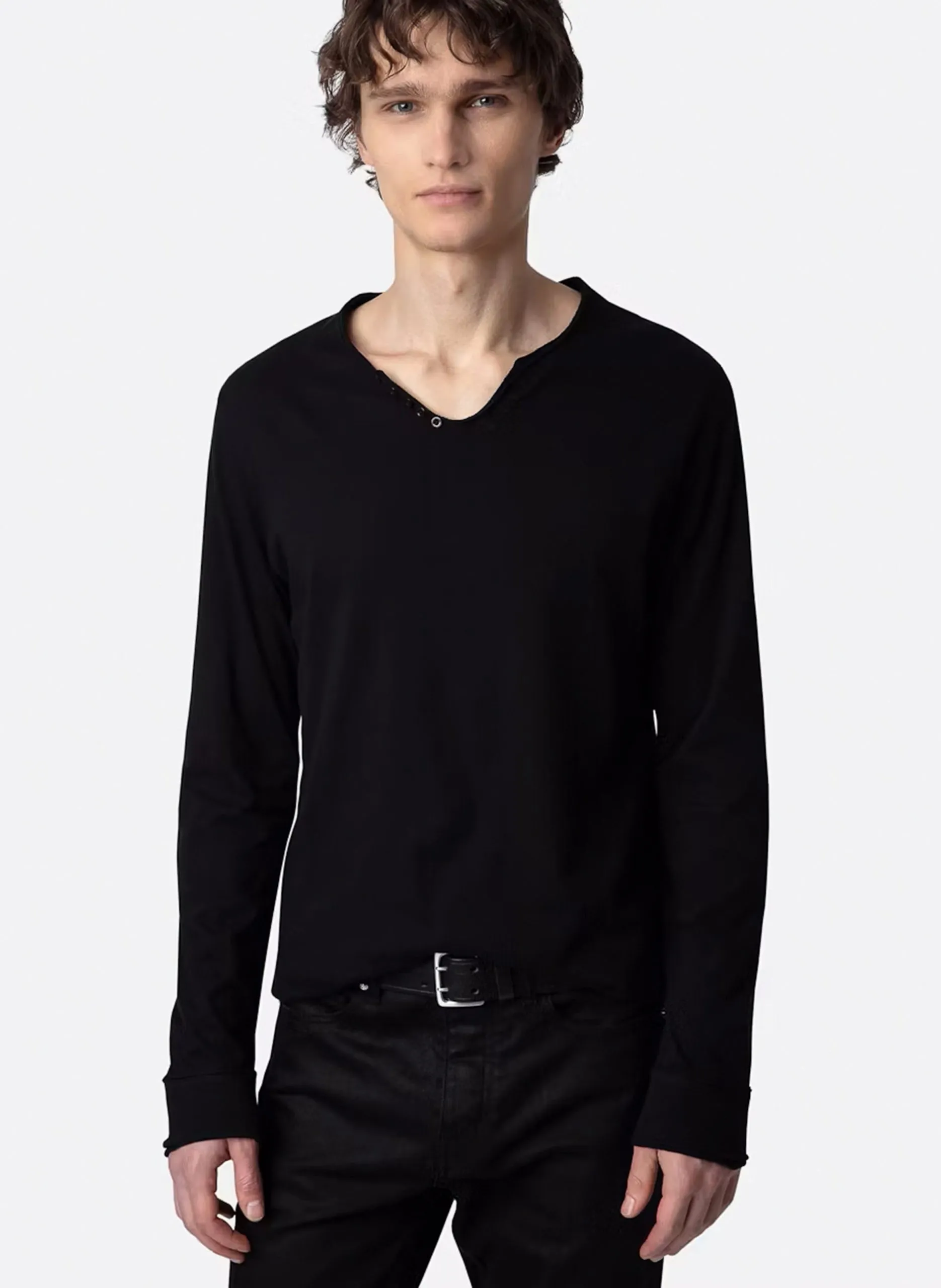 Gerade geschnittenes T-Shirt aus Bio-Baumwolle Schwarz MONASTIR