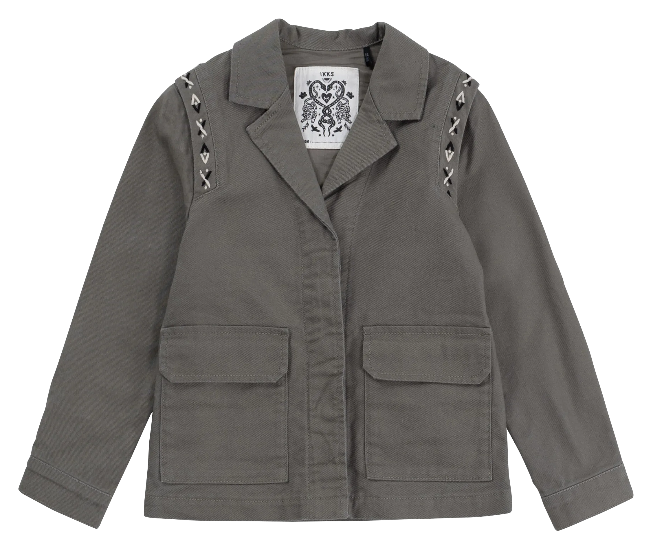 Baumwoll-Blazer Khaki