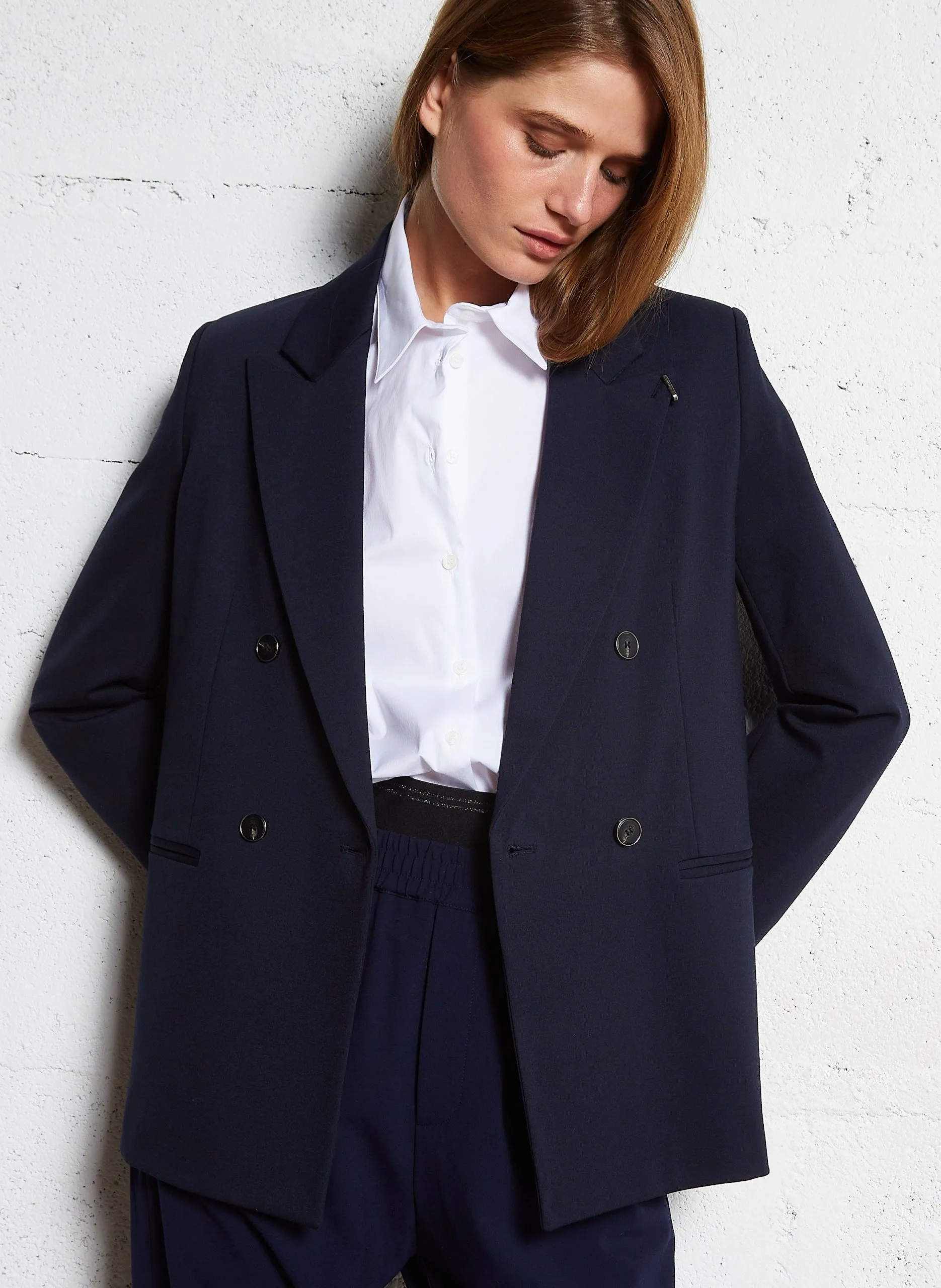 Gerade geschnittener Blazer Blau