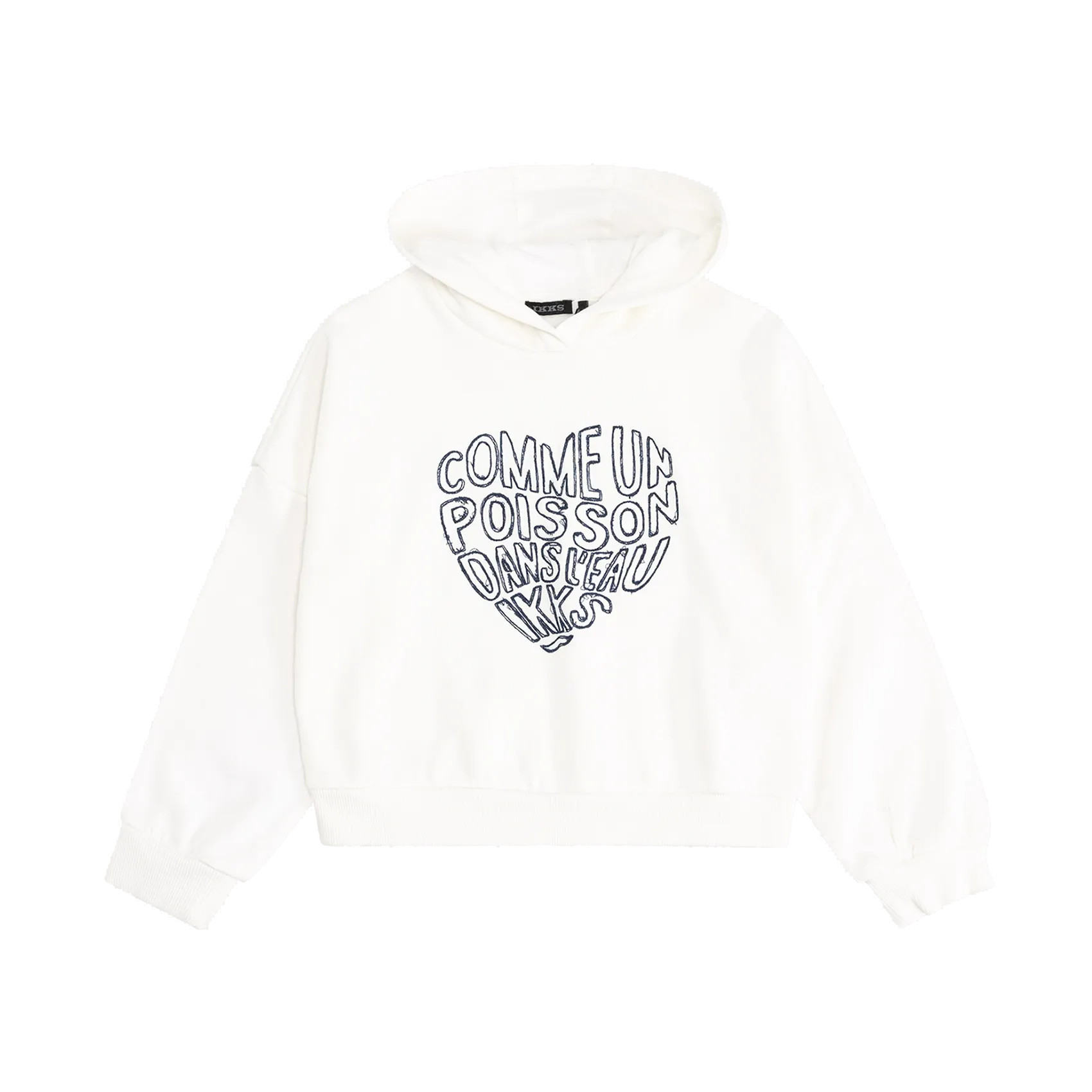 Oversize-Sweatshirt aus bestickter Baumwolle Weiss