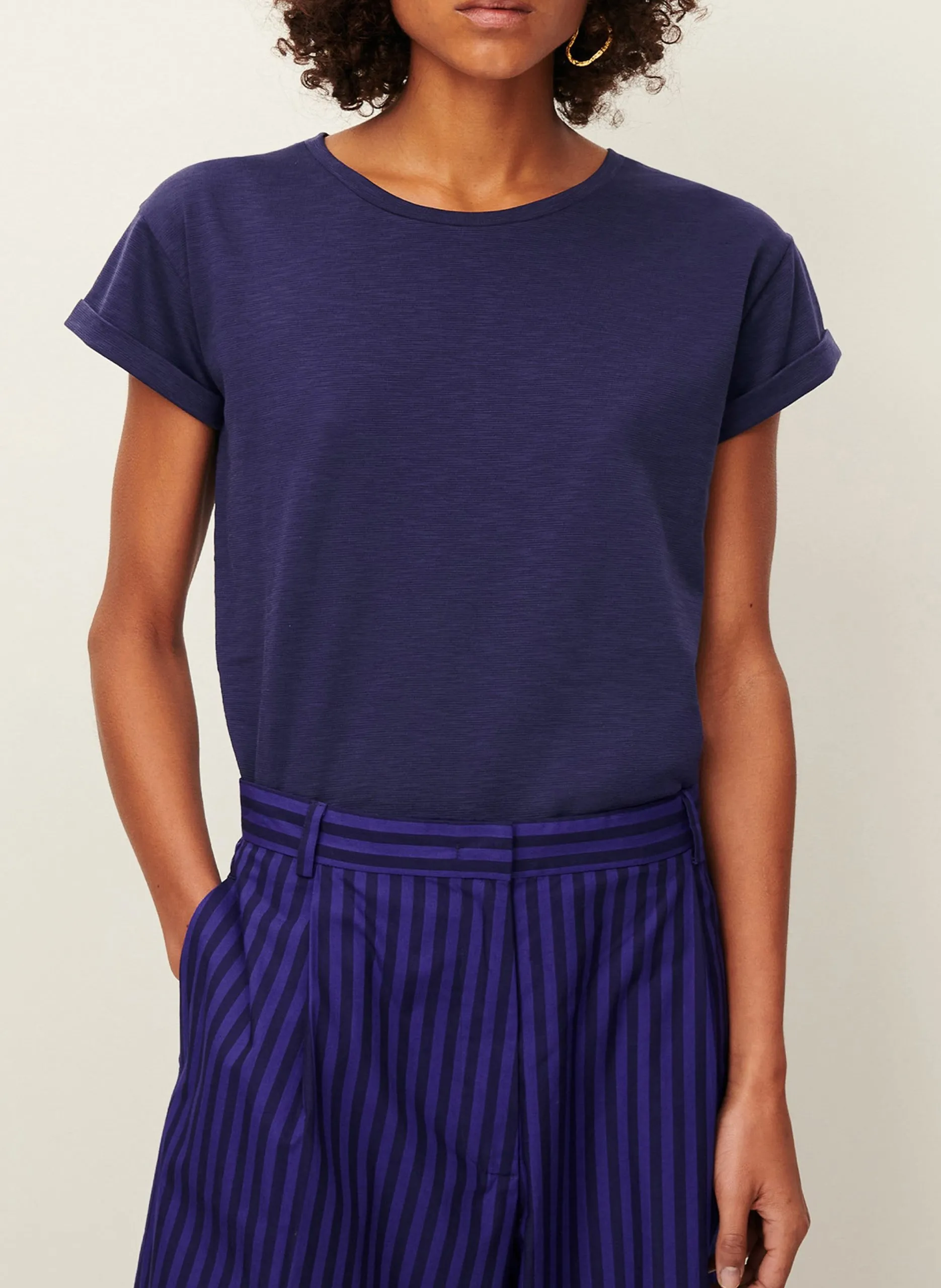 Jacksonville - T-Shirt mit Rundhalsausschnitt aus Baumwoll-Mix Blau ALBANO