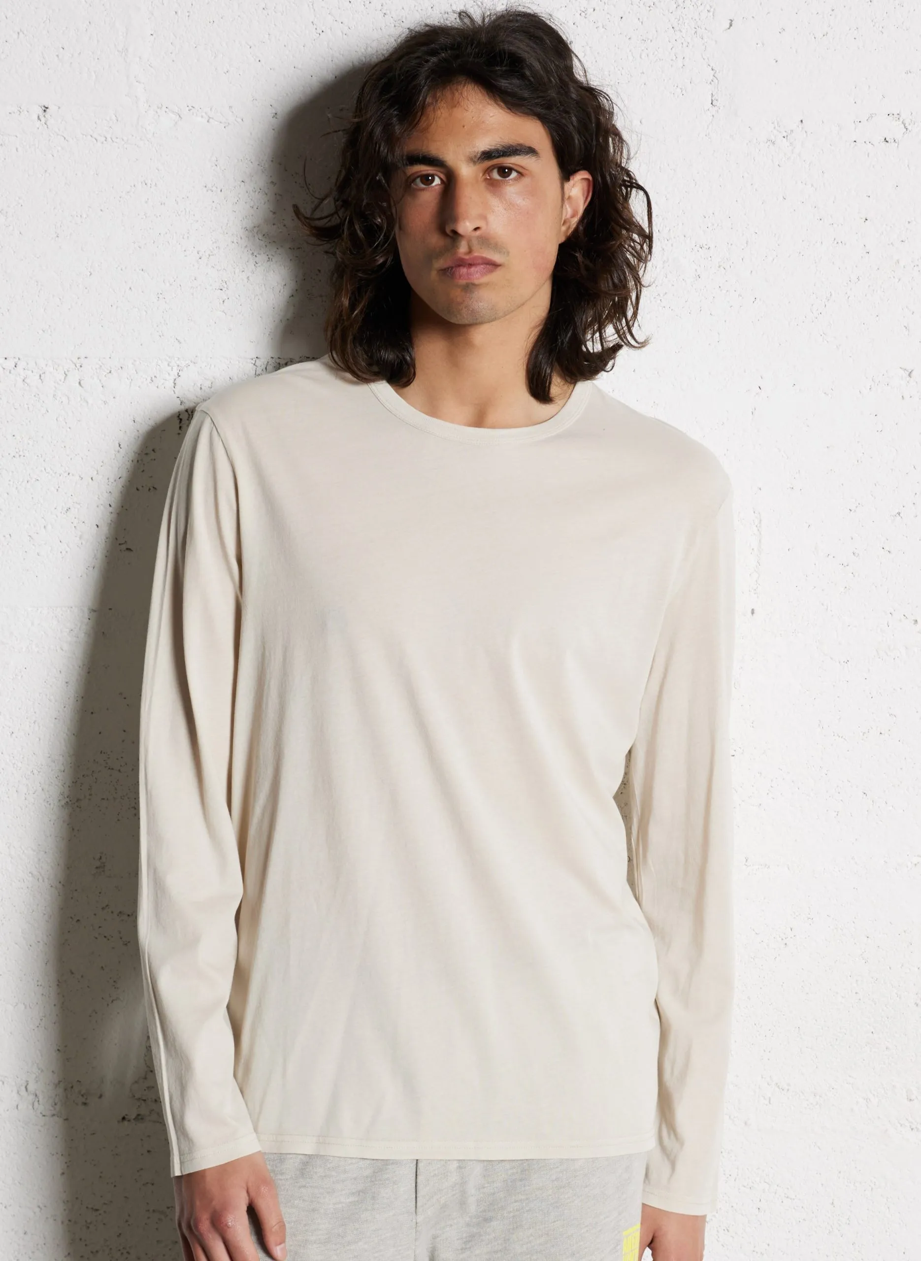 Baumwoll-Pullover mit Rundhalsausschnitt Beige DEVON