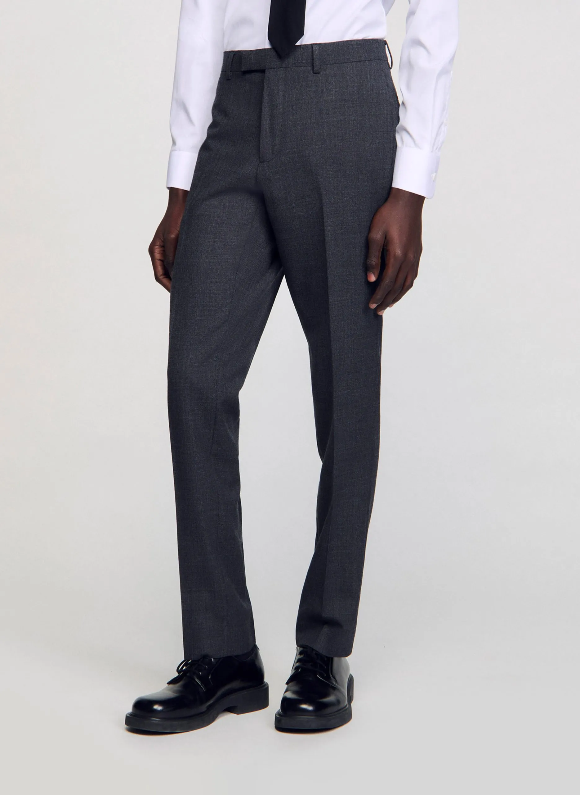 Anzughose aus Wolle Grau