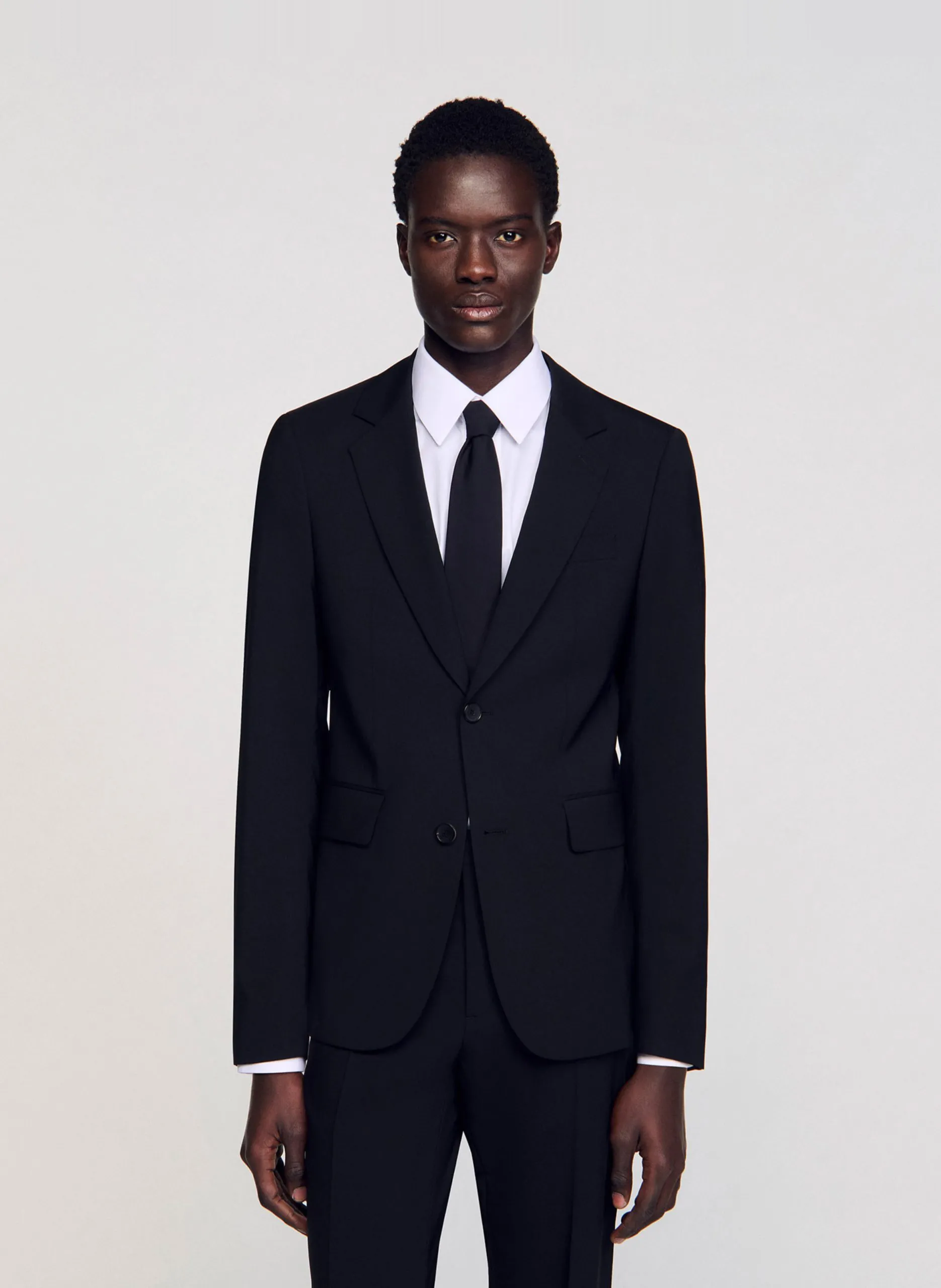 Blazer aus Wollmix Schwarz