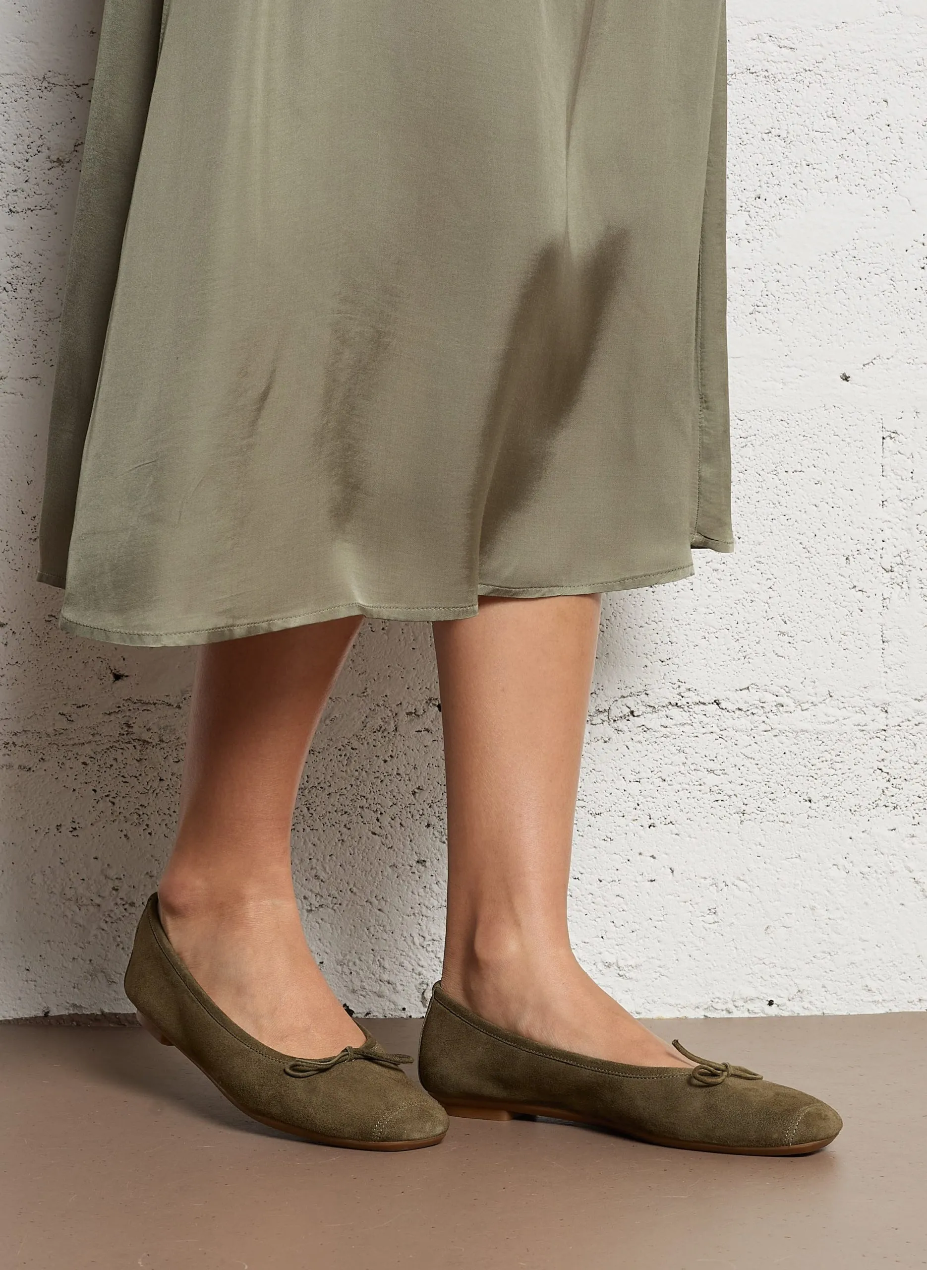 Ballerinas - Leder Khaki HARMONY