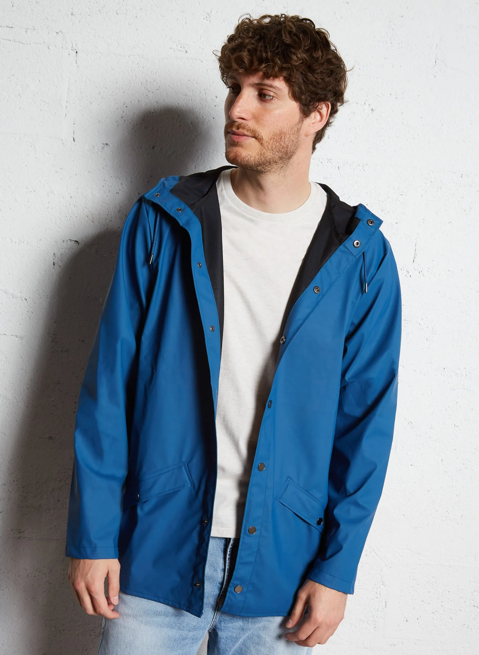 Wasserabweisende Windjacke mit Kapuze Blau JACKET W3