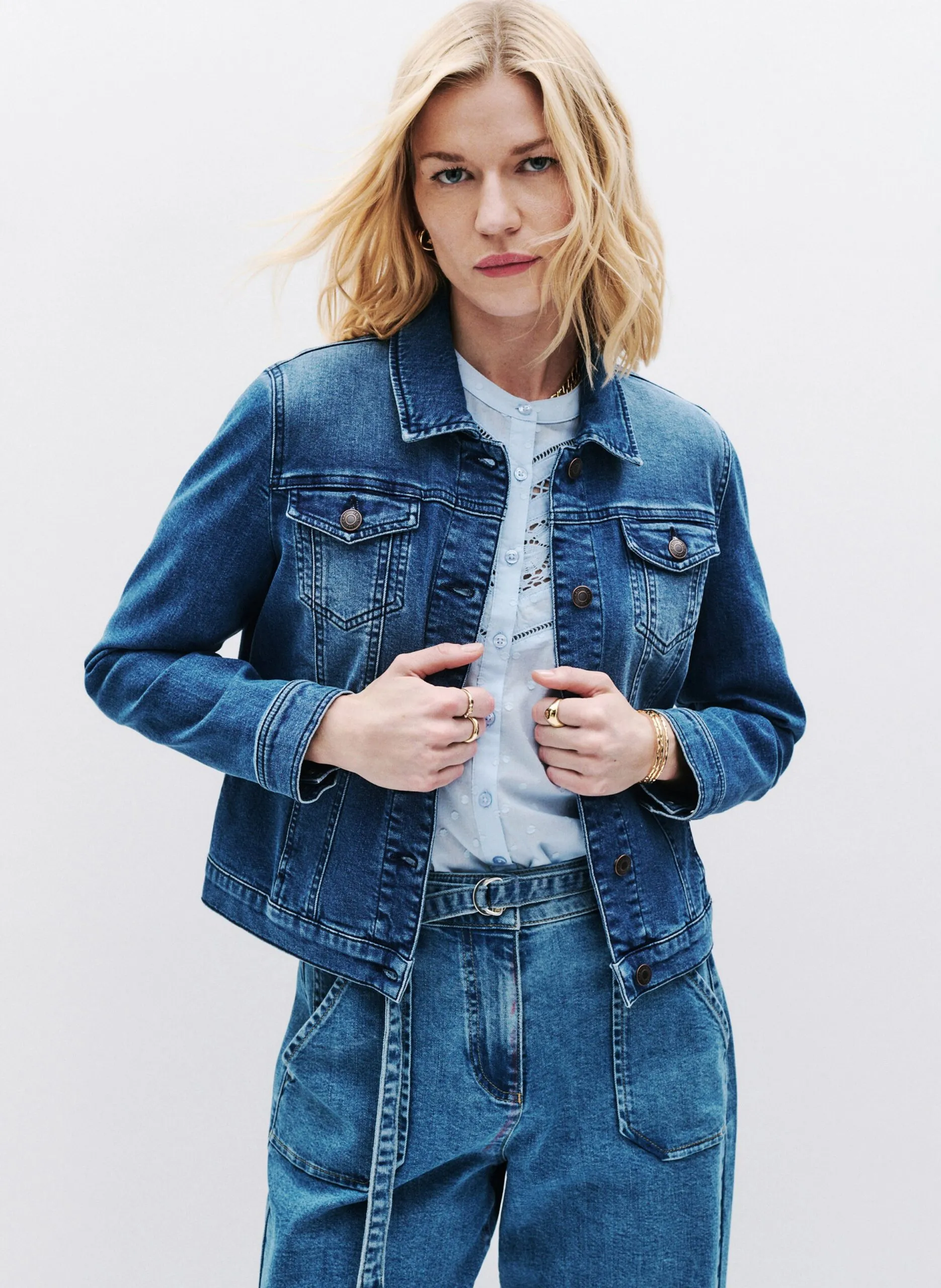 Jeansjacke mit klassischem Kragen Blau 251V-VHOLIDAY