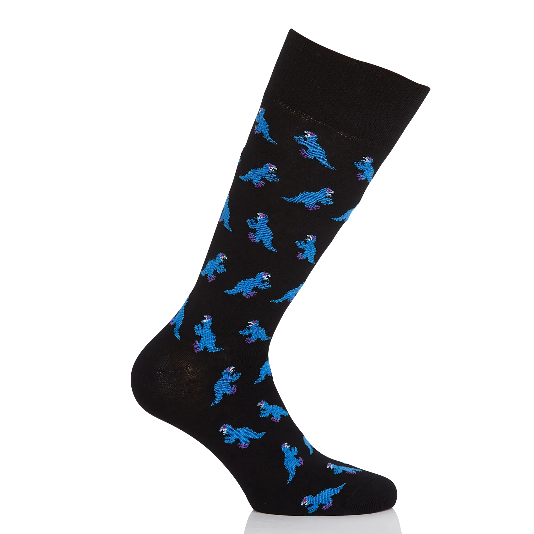 Socken aus Baumwoll-Mix mit Print Schwarz DINO ALLOVER